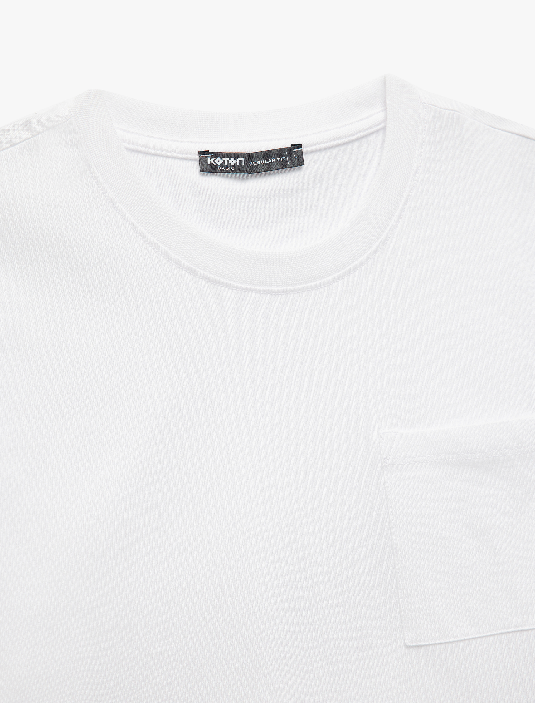   Kısa Kollu Cepli Regular Fit Bisiklet Yaka Pamuklu Basic Erkek Tişört