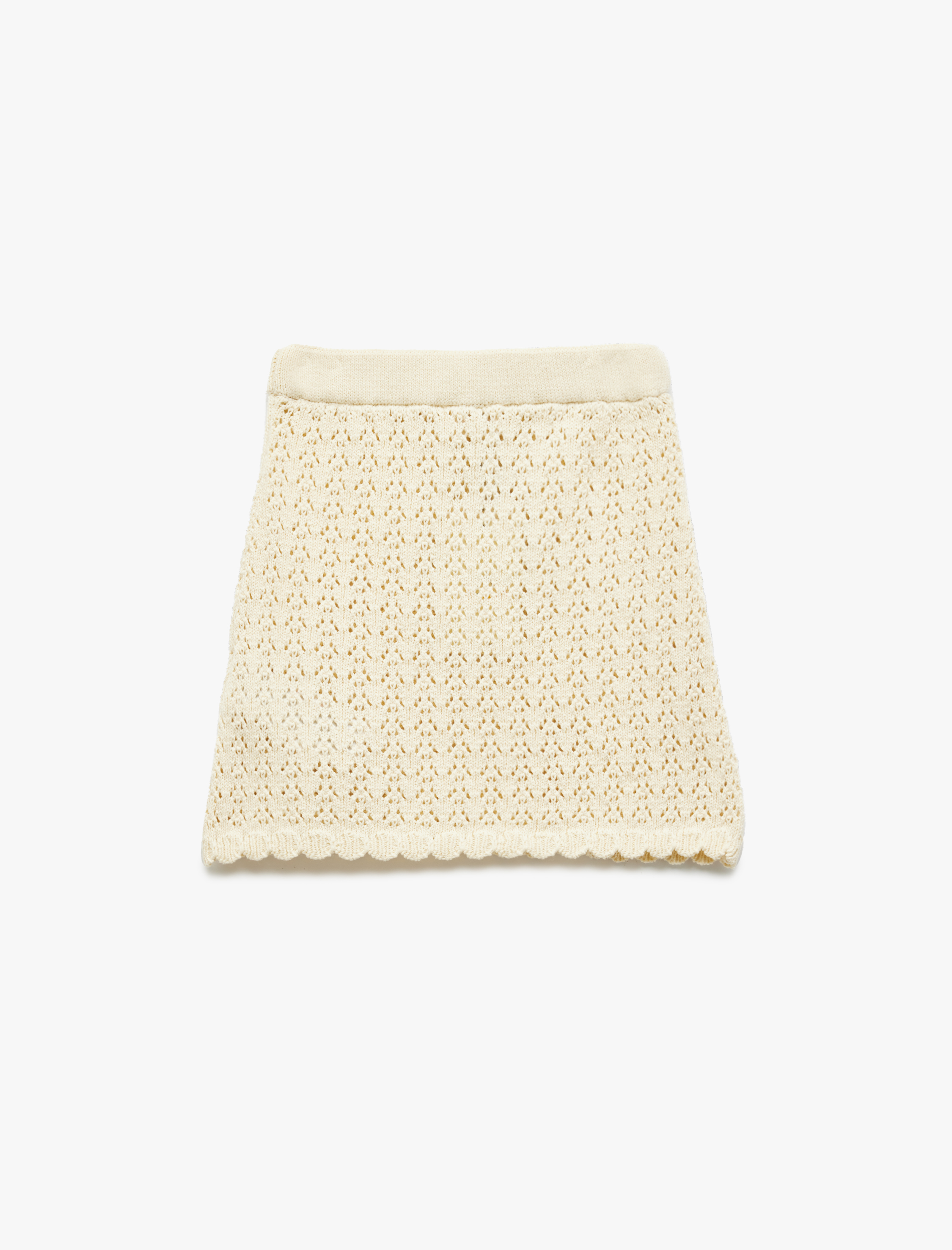  Kız Çocuk Ajurlu Triko Mini Etek