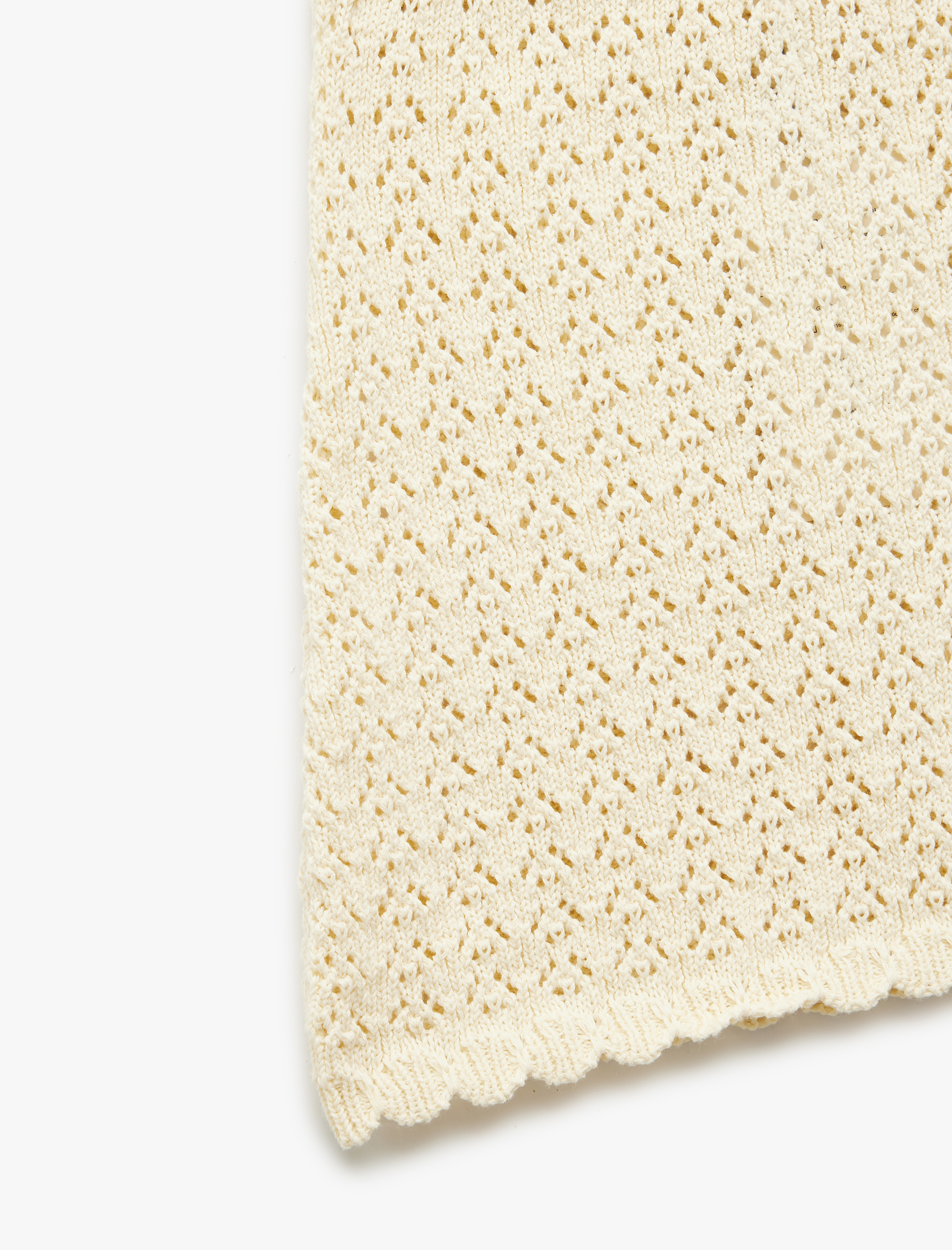  Kız Çocuk Ajurlu Triko Mini Etek