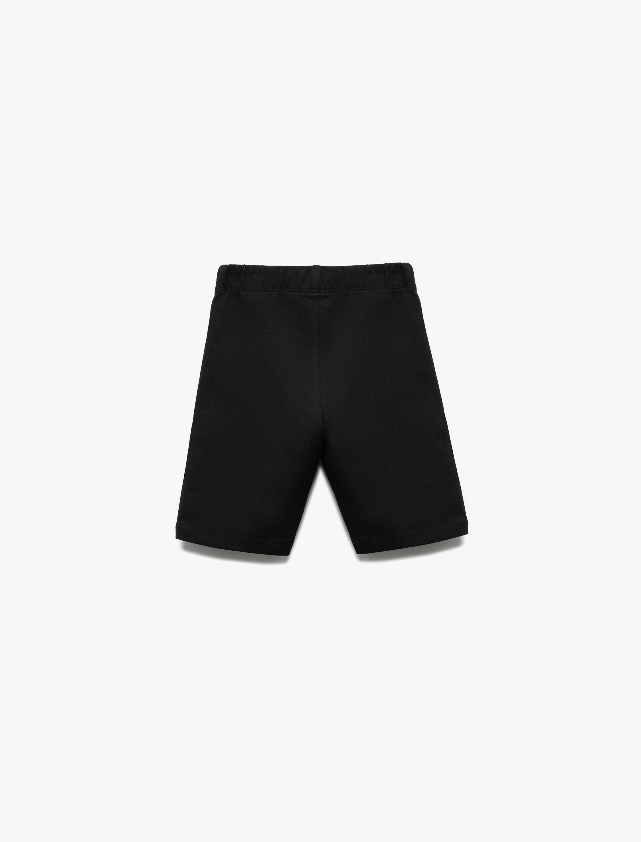  Kız Çocuk Pamuklu Beli Lastikli Palmiye Baskı Detaylı Şort