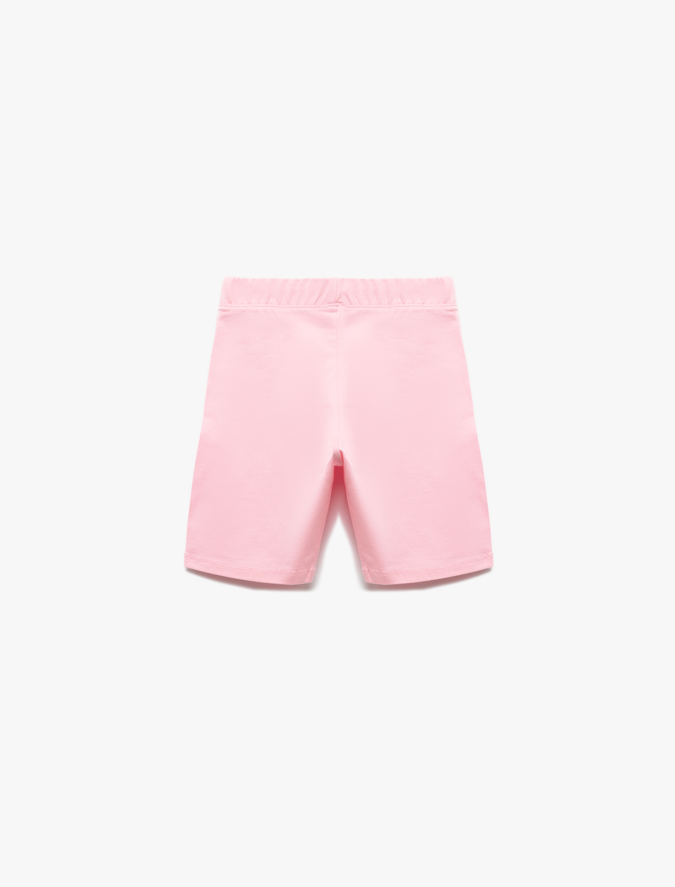  Kız Çocuk Pamuklu Beli Lastikli Palmiye Baskı Detaylı Şort