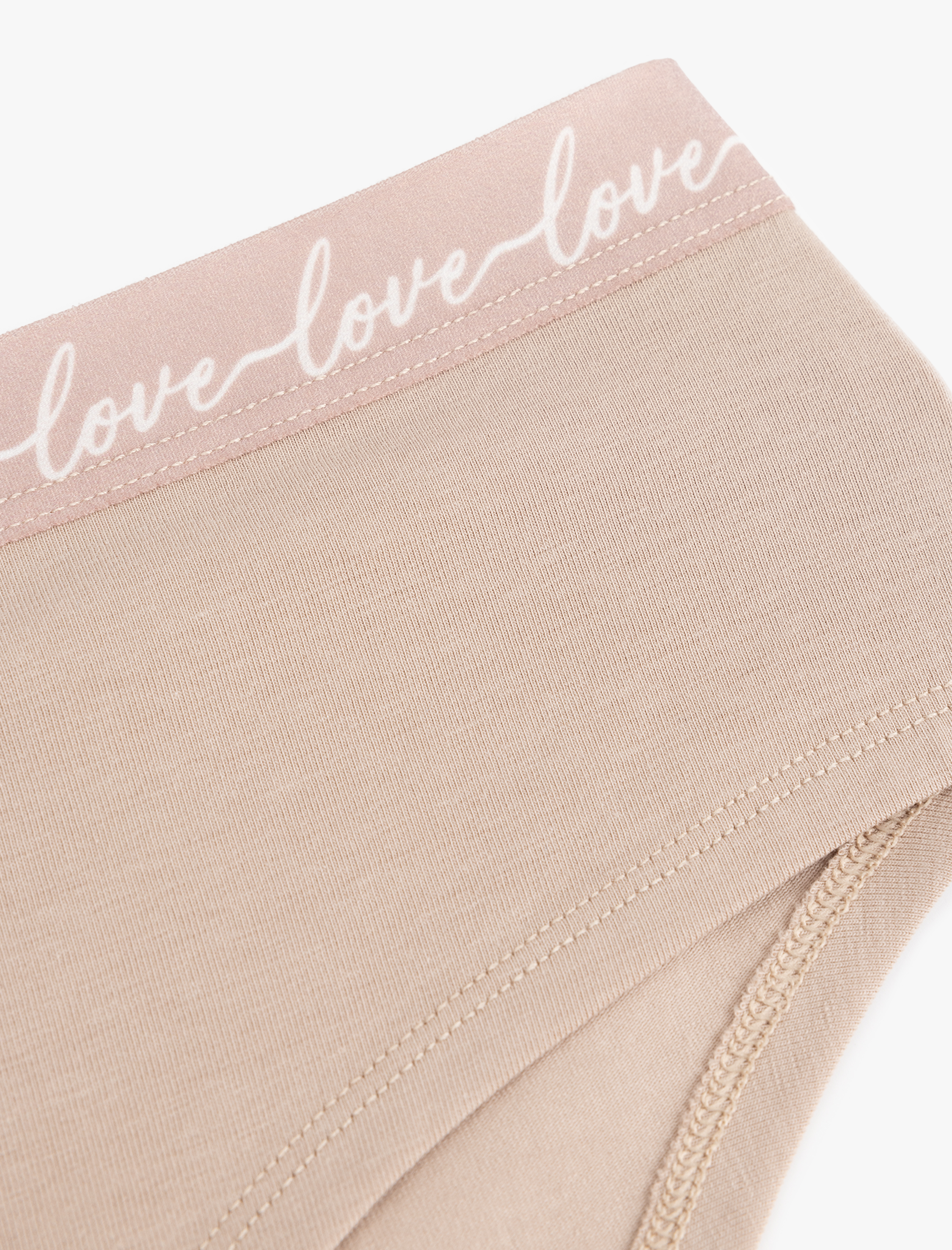   Rahat Kalıp Pamuklu Baskı Detaylı Yüksek Bel Kadın Külot