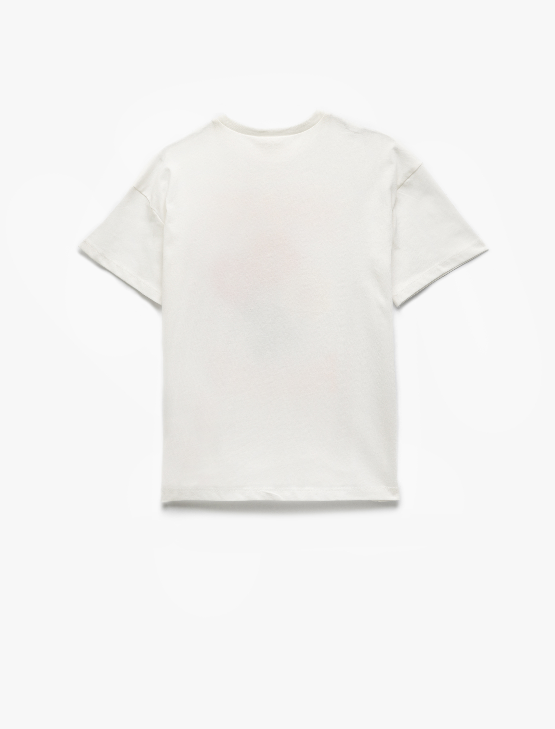  Kız Çocuk Kısa Kollu Bisiklet Yaka Pamuklu Çiçekli Tişört