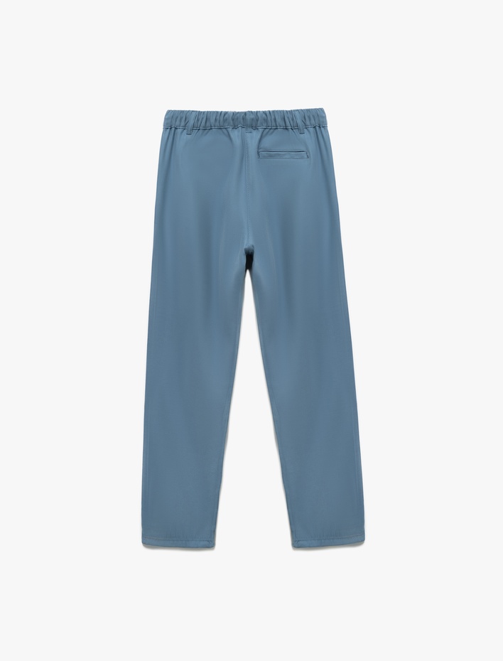 Erkek Çocuk Beli Ayarlanabilir Lastikli Bağcıklı Viskon Pantolon