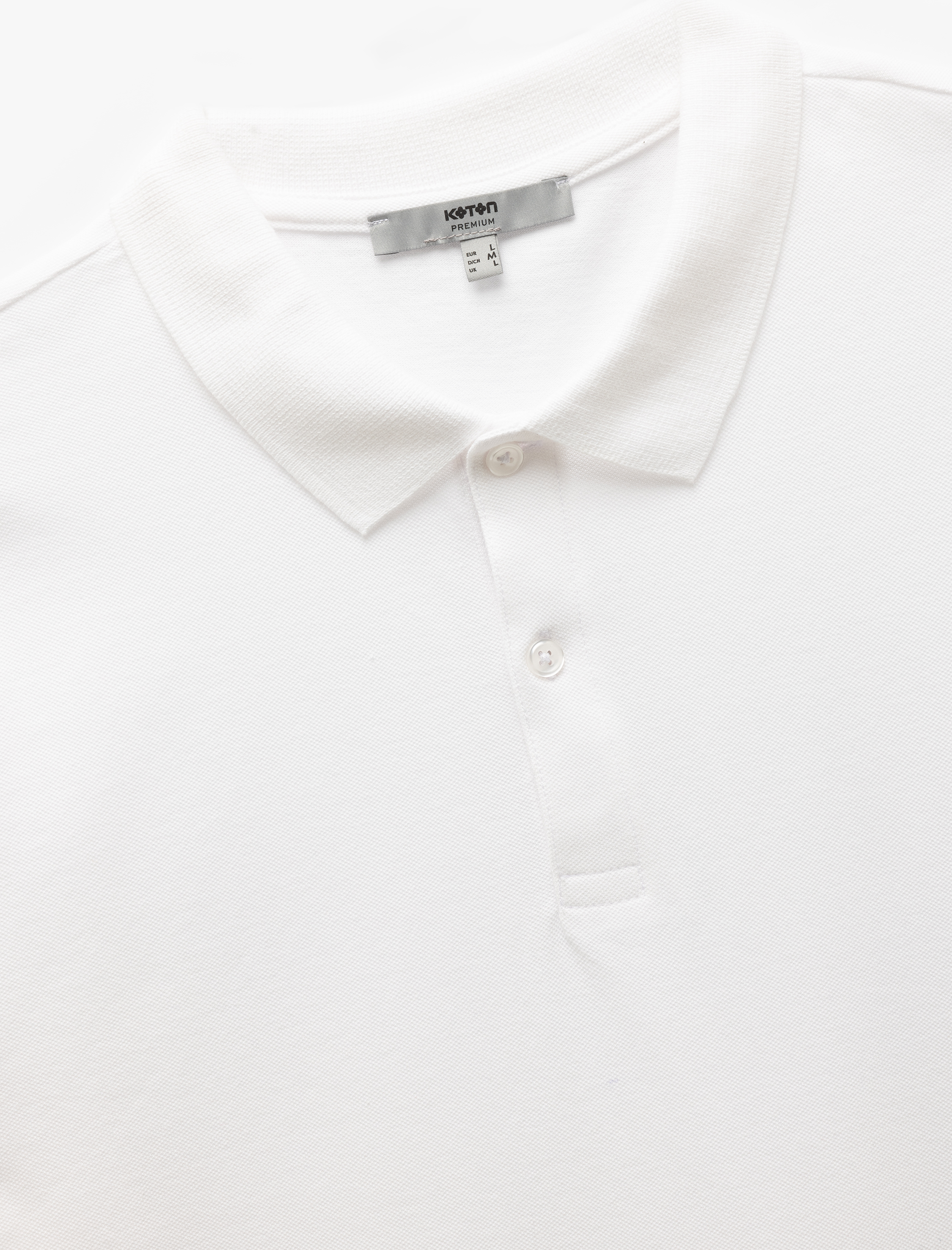   Kısa Kollu Pamuklu Pike Kumaş Polo Yaka Slim Fit Tişört