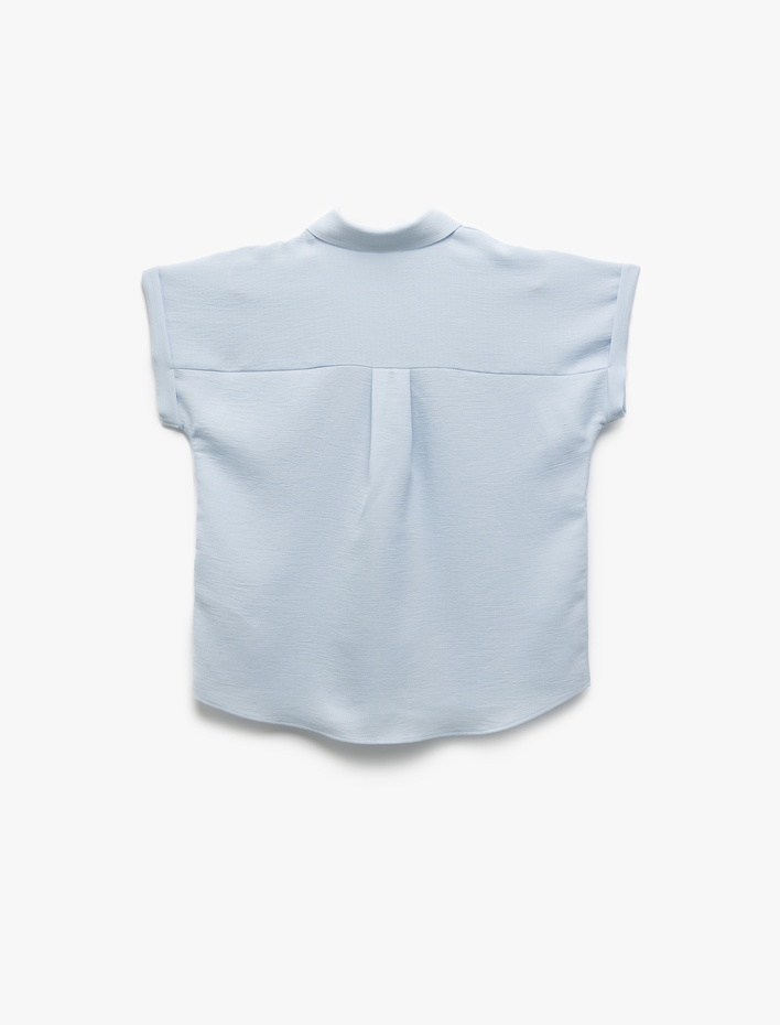  Klasik Yaka Düğmeli Kısa Kollu Gömlek