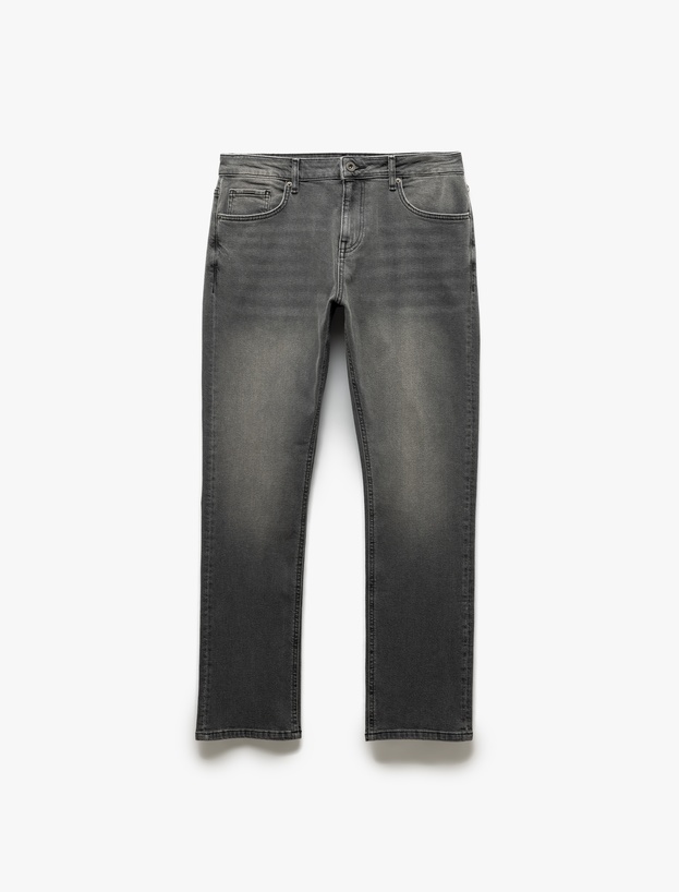 Normal Bel Pamuklu Straight Fit Jean Pantolon - Mark Jean_3