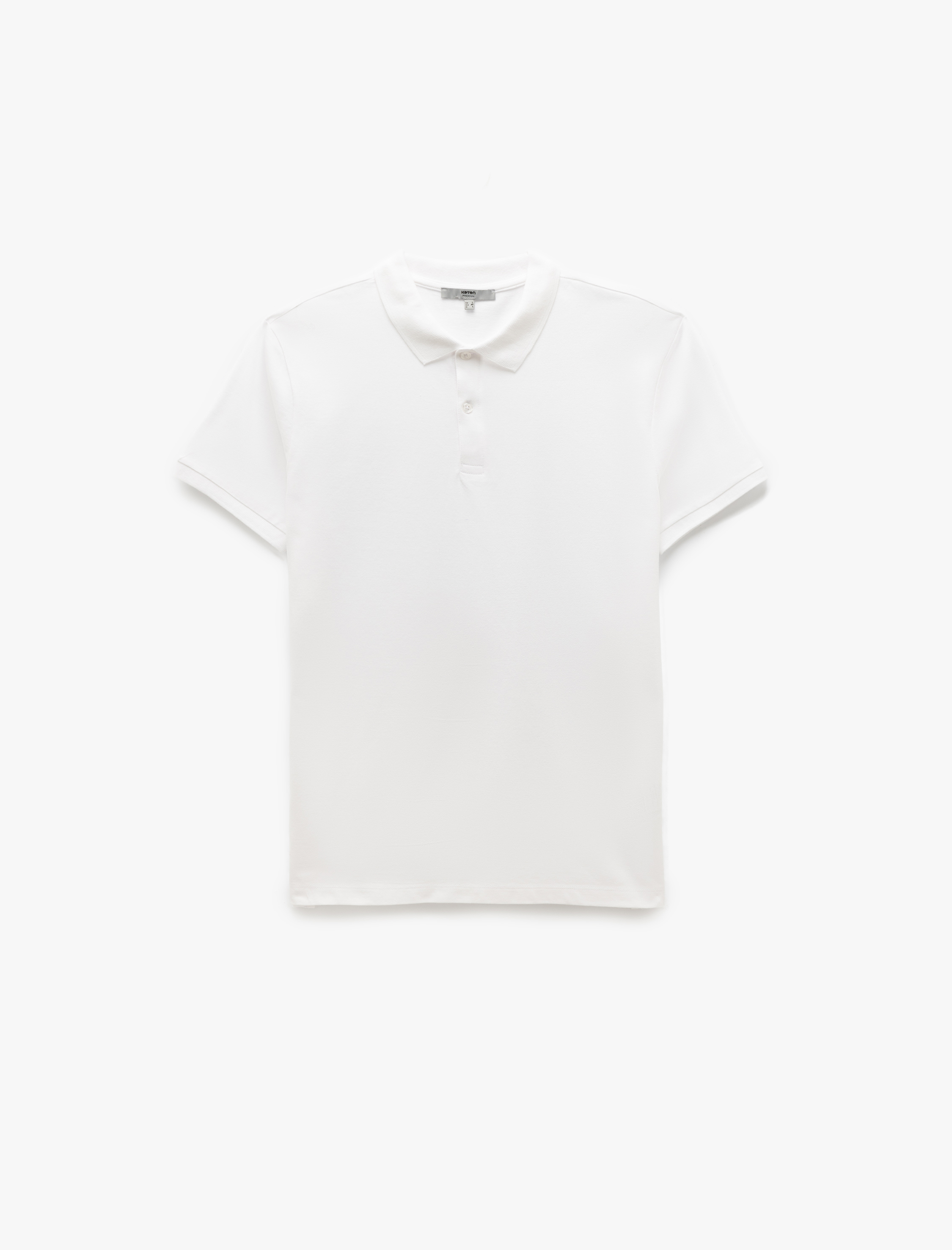   Kısa Kollu Pamuklu Pike Kumaş Polo Yaka Slim Fit Tişört