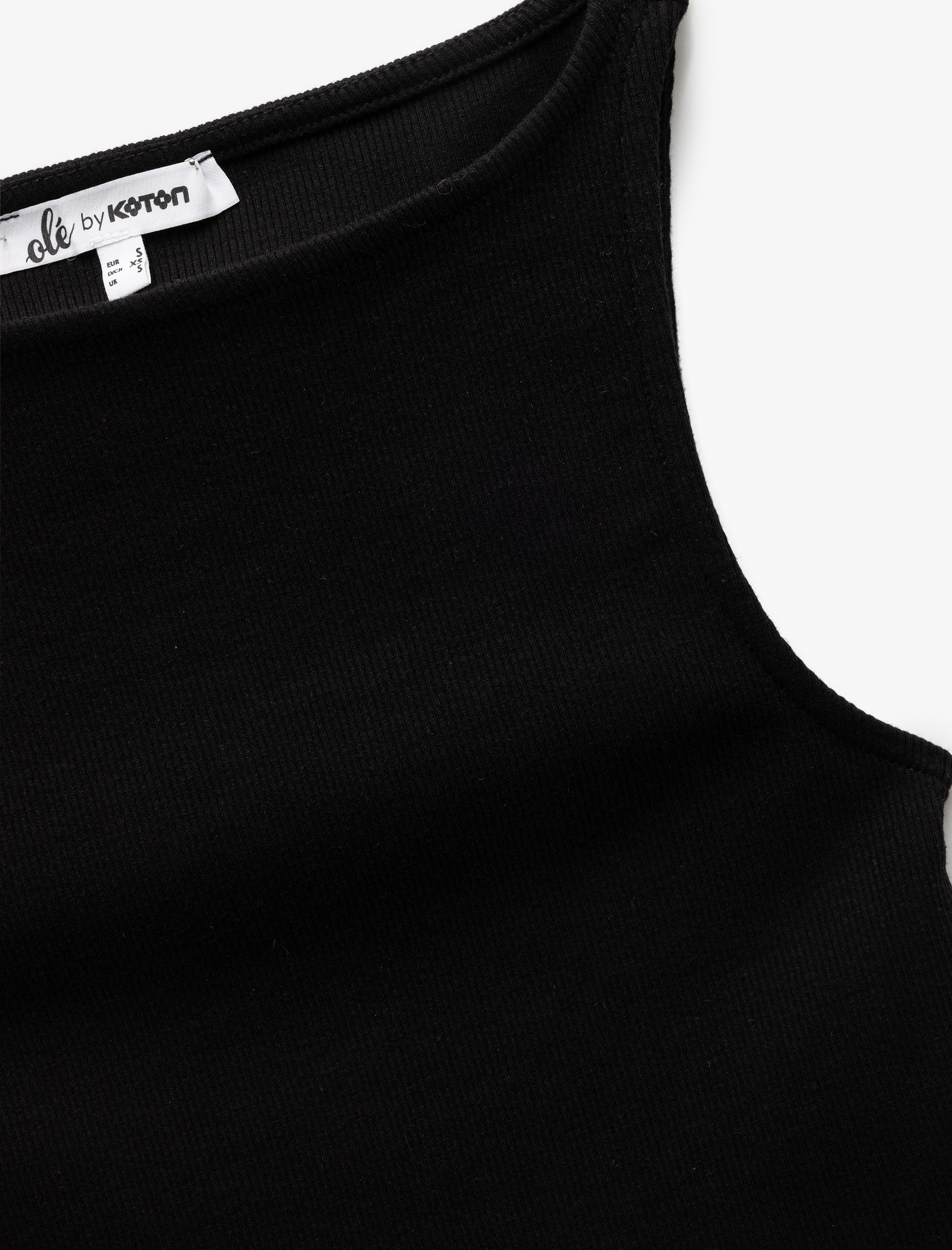   Kayık Yaka Kolsuz Kaşkorse Crop Üst