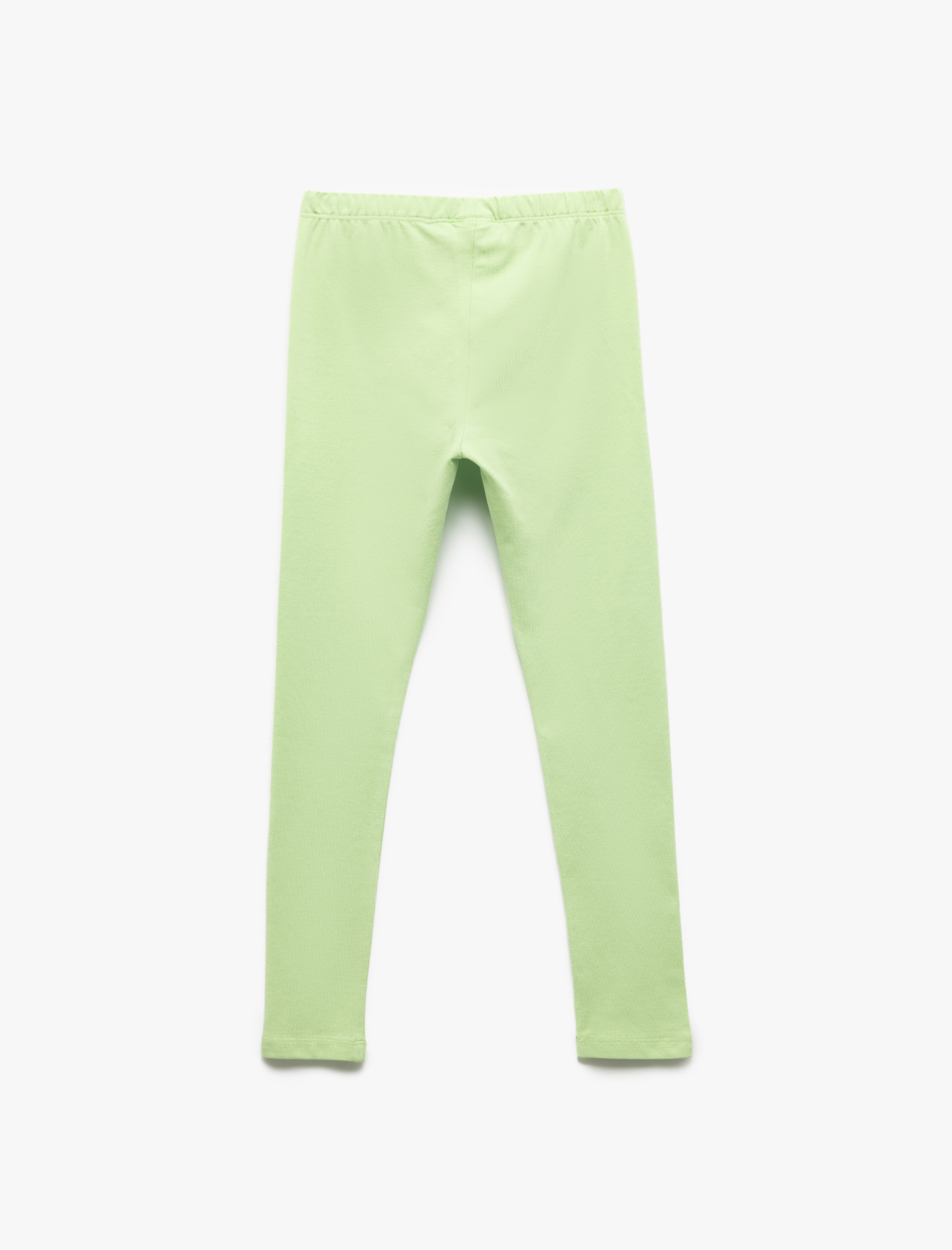 Kız Çocuk Pamuklu Beli Lastikli 2'li Basic Uzun Tayt Seti