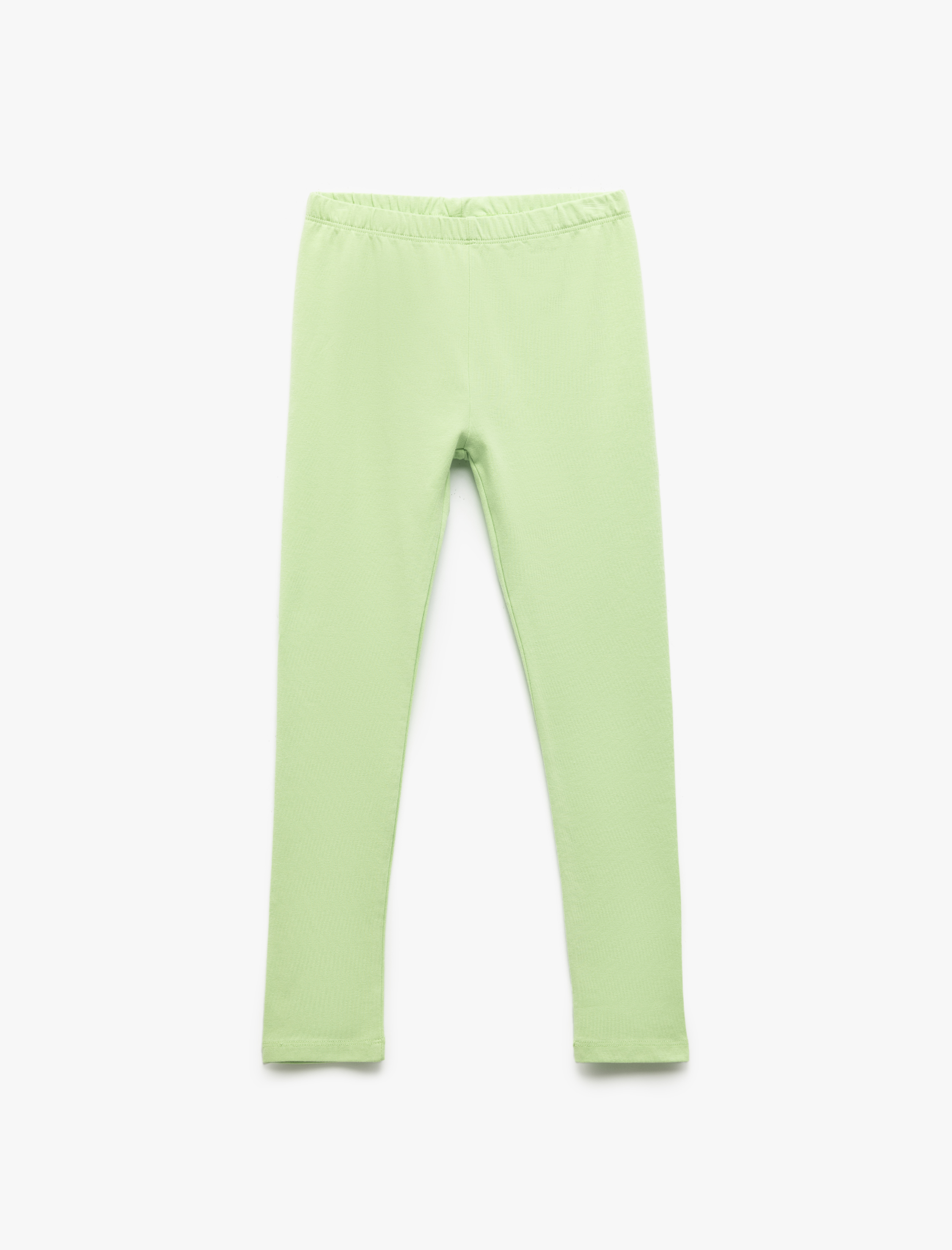 Kız Çocuk Pamuklu Beli Lastikli 2'li Basic Uzun Tayt Seti