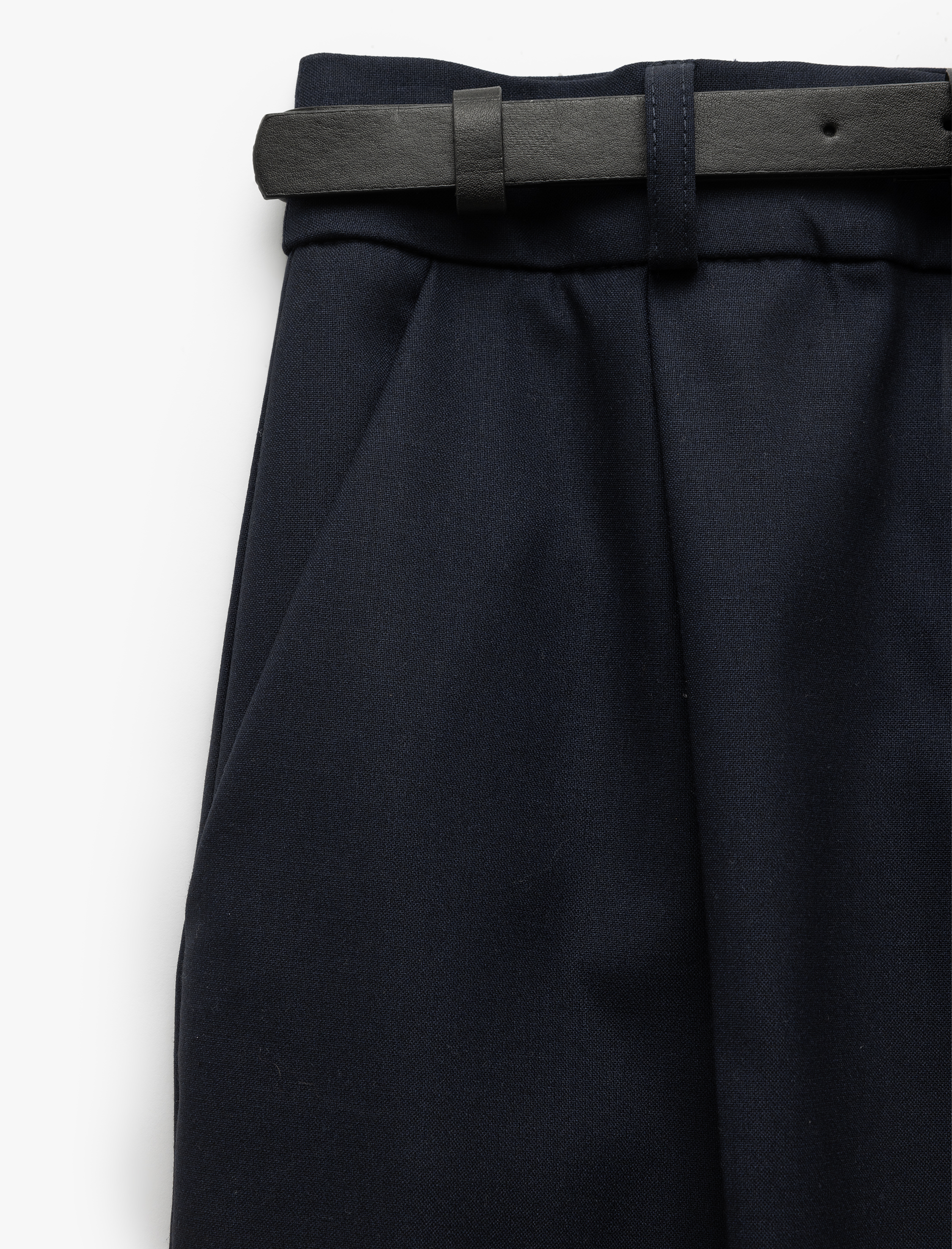   Kemerli Cepli Yüksek Bel Palazzo Pantolon