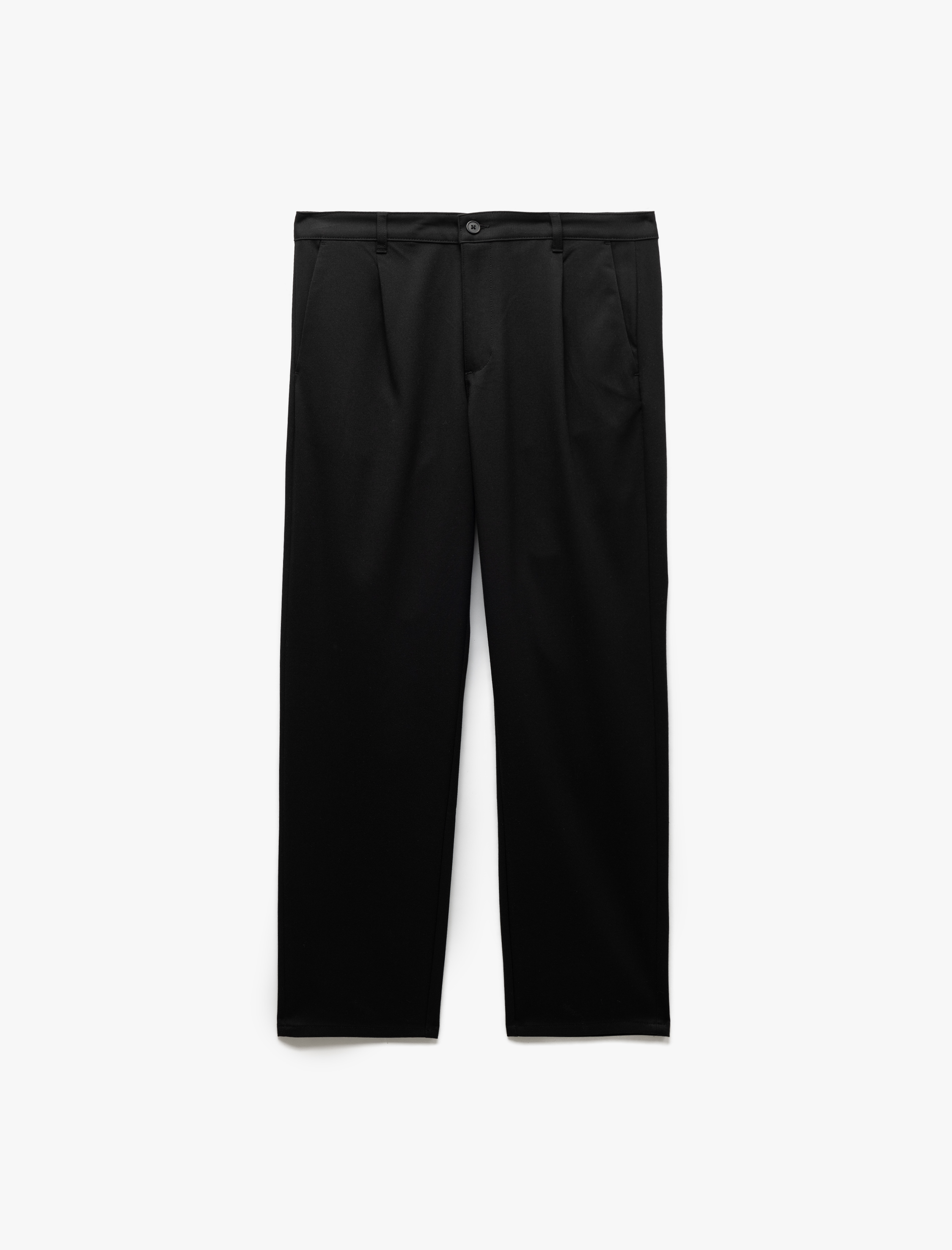   Chino Cepli Viskon Karışımlı Bol Kalıp Pileli Kumaş Pantolon