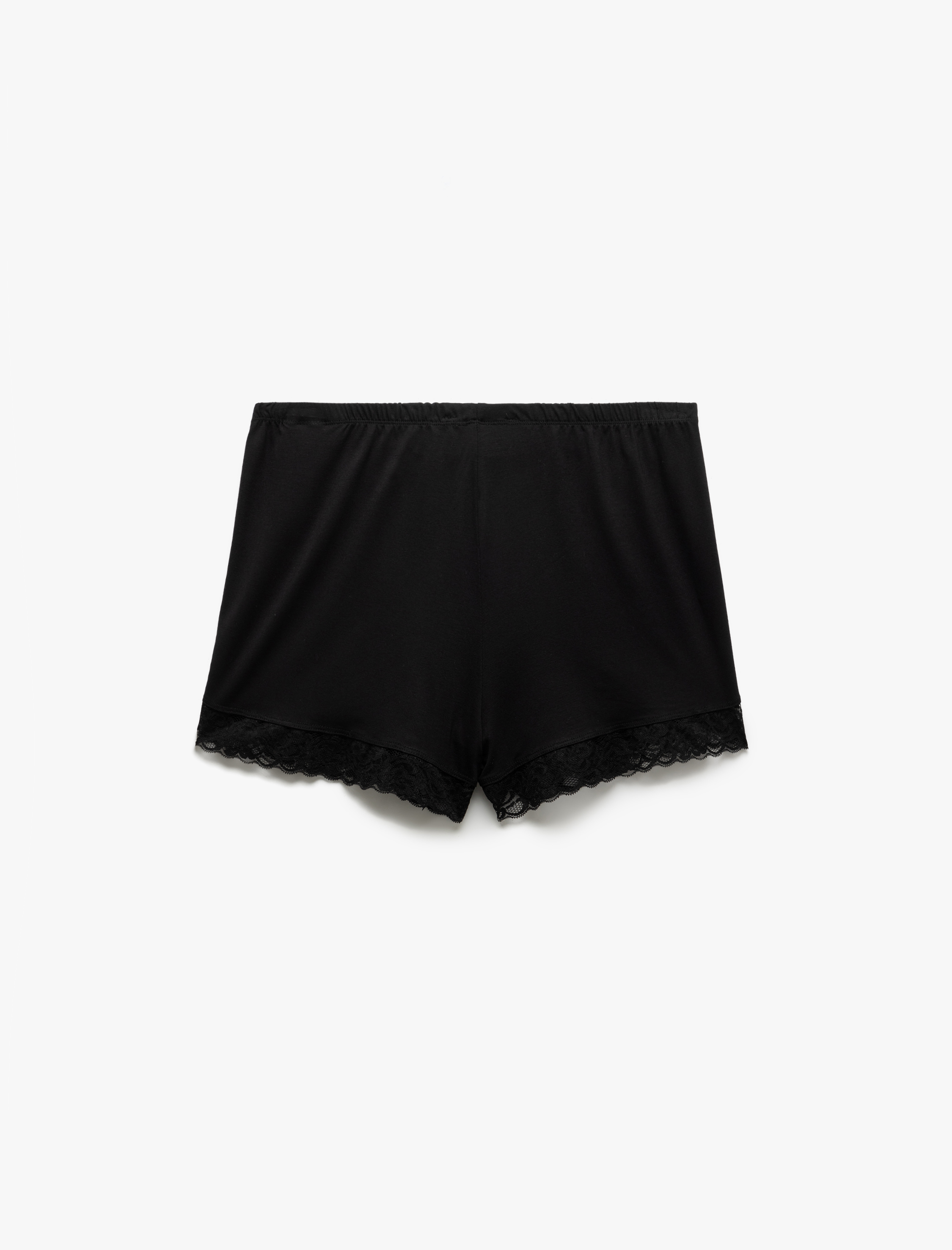   Beli Bağlamalı Dantel Detaylı Viskon Şort Pijama Altı