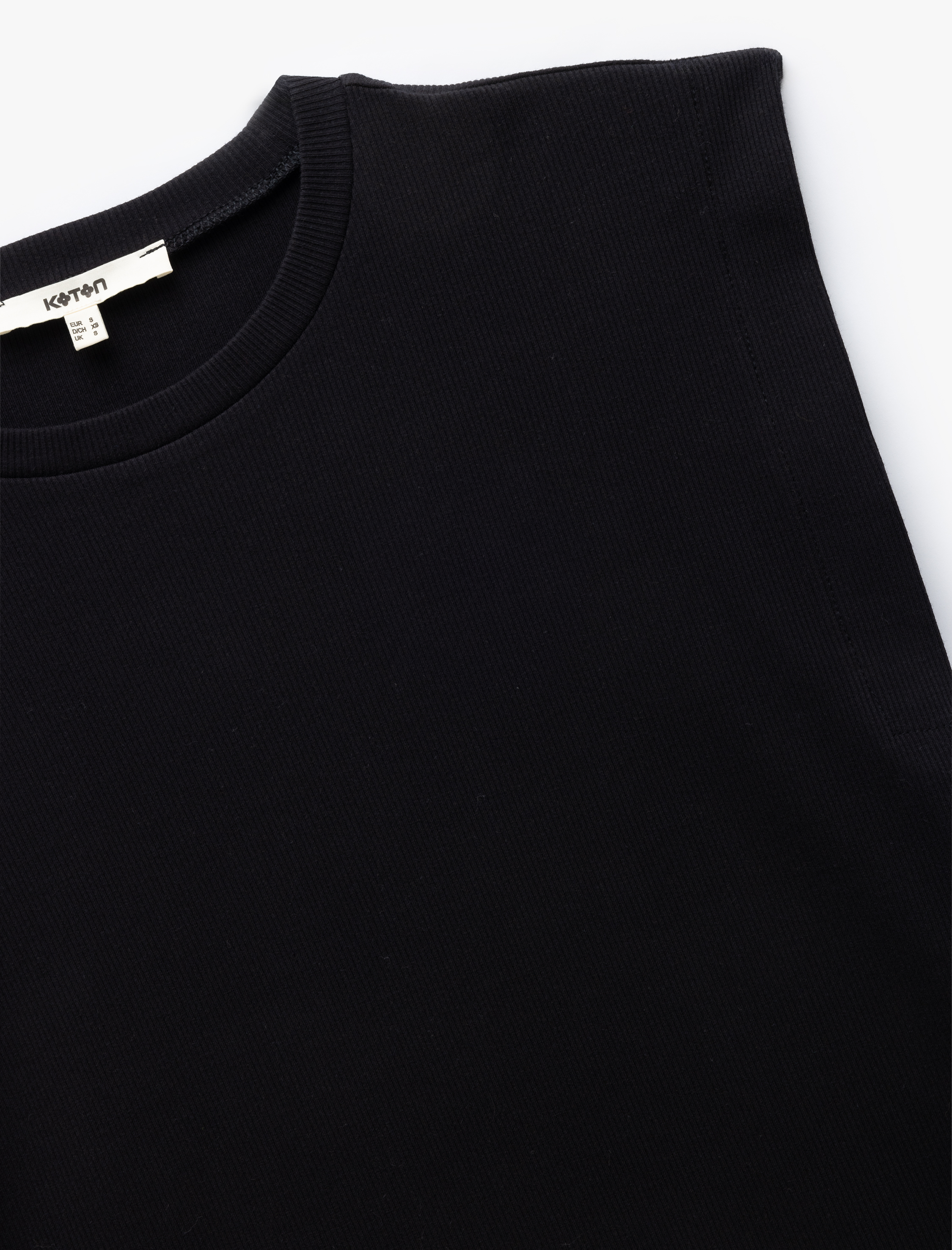   Pamuklu Bisiklet Yaka Kolsuz Basic Tişört