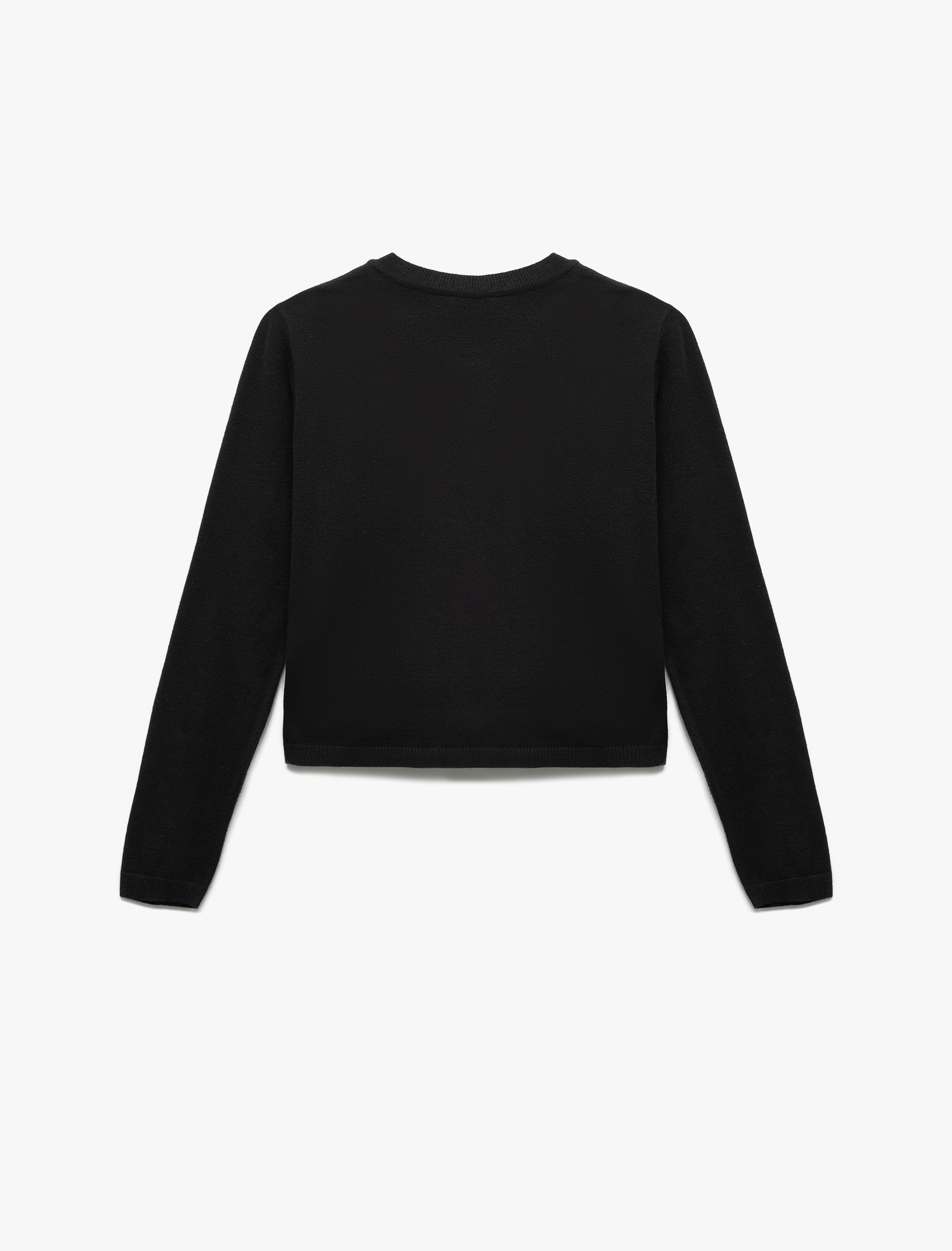   Bisiklet Yaka Uzun Kollu Çiçek Düğme Detaylı Triko Hırka