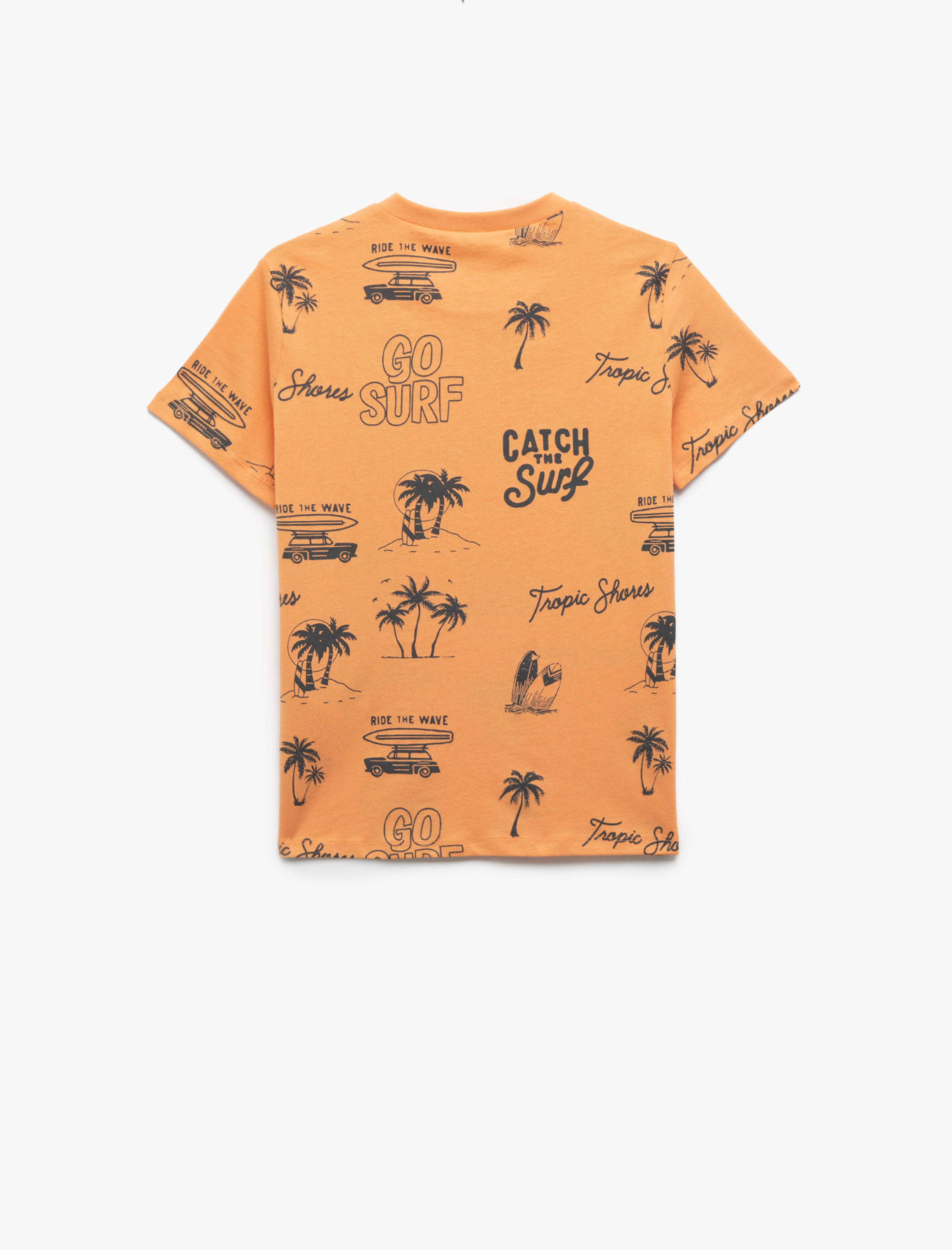  Erkek Çocuk Bisiklet Yaka Baskılı Kısa Kollu Pamuklu  Tişört