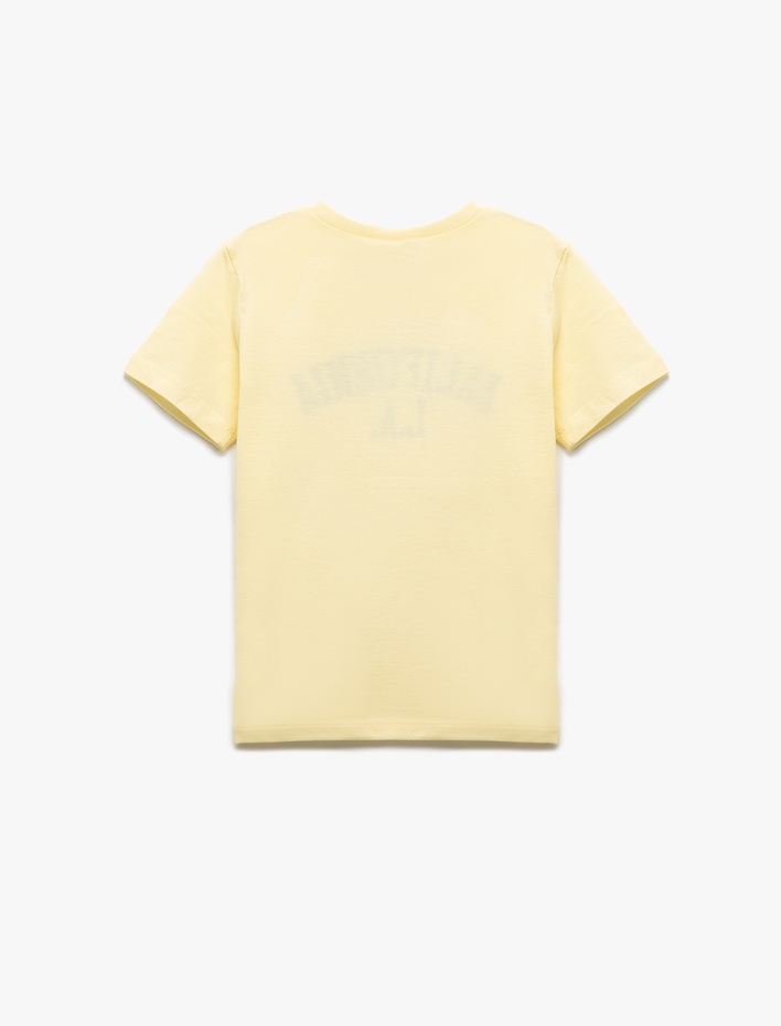 Erkek Bebek Baskılı Bisiklet Yaka Pamuklu Kısa Kollu Tişört