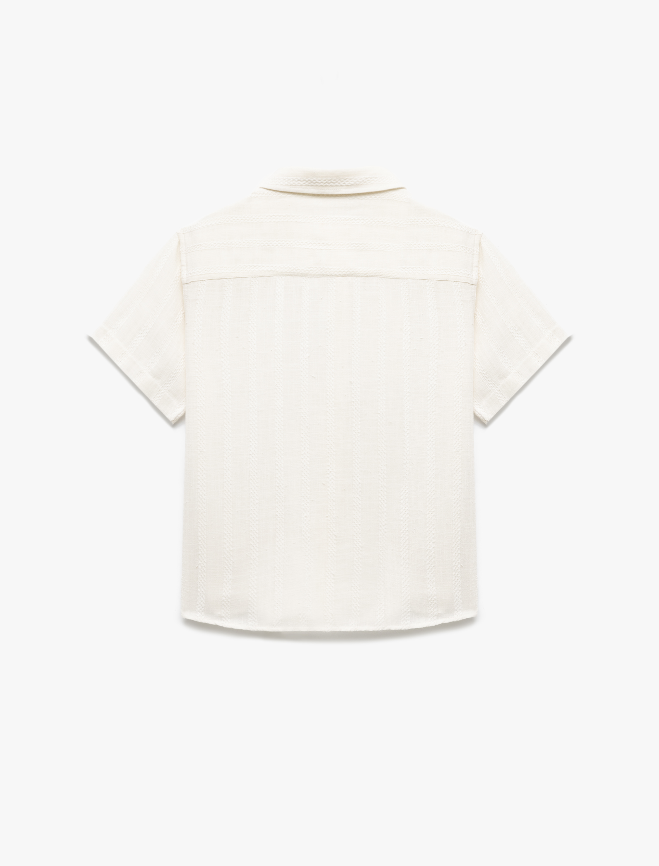  Erkek Çocuk Düğme Detaylı Tek Cepli Viskon Karışımlı Kısa Kollu Gömlek