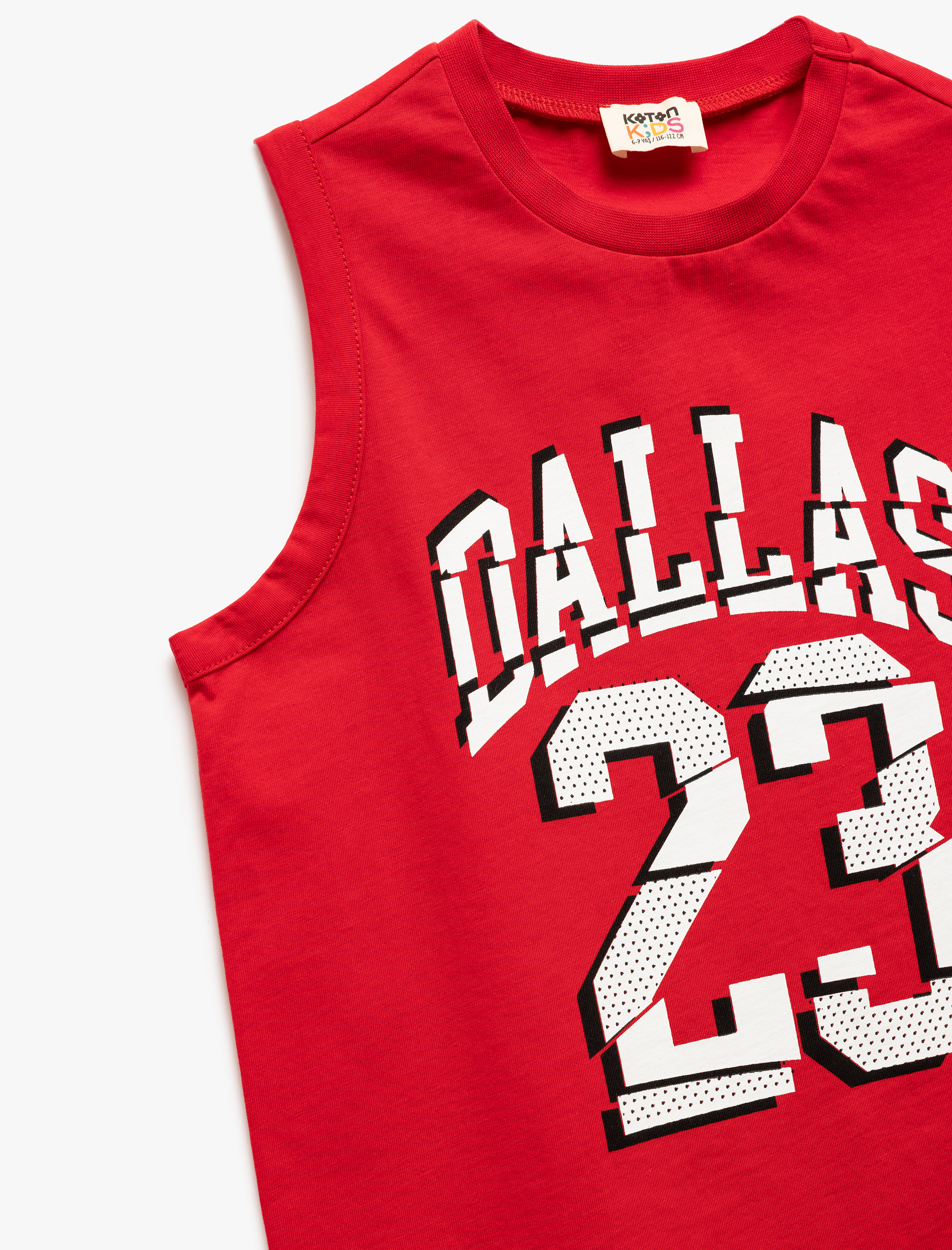  Erkek Çocuk Baskılı Bisiklet Yaka Kolsuz Pamuklu Atlet