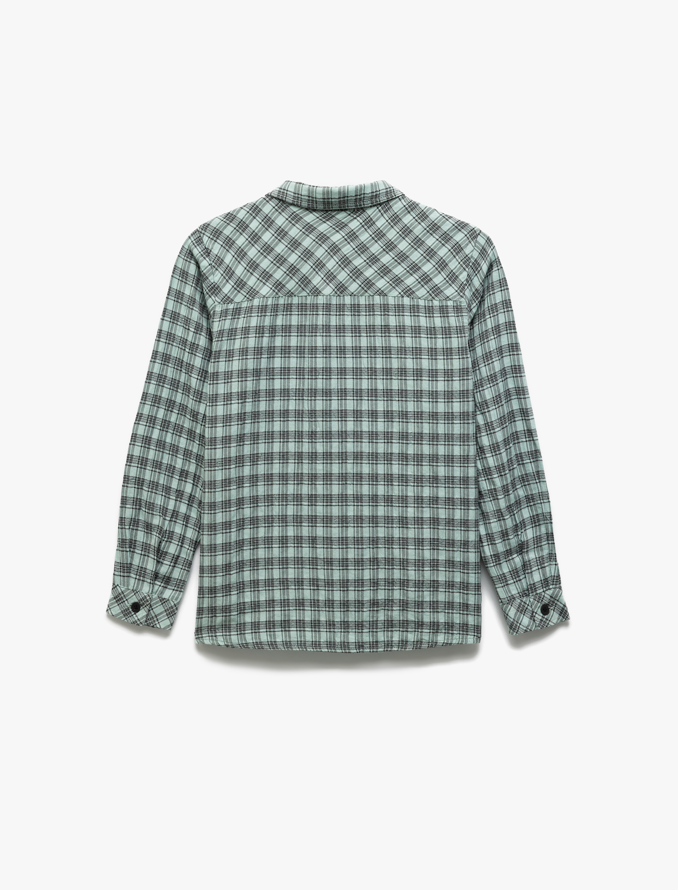  Erkek Çocuk Aplike Detaylı Düğmeli Uzun Kollu Ekoseli Gömlek