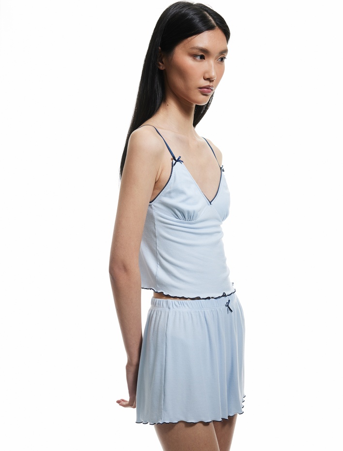  Viskon Kumaş Rahat Kalıp Şort Pijama Altı