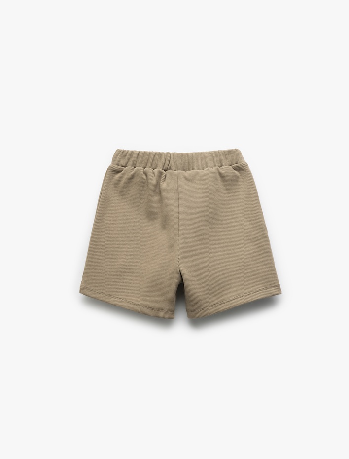 Erkek Bebek Pamuklu Beli Bağcıklı Basic Şort