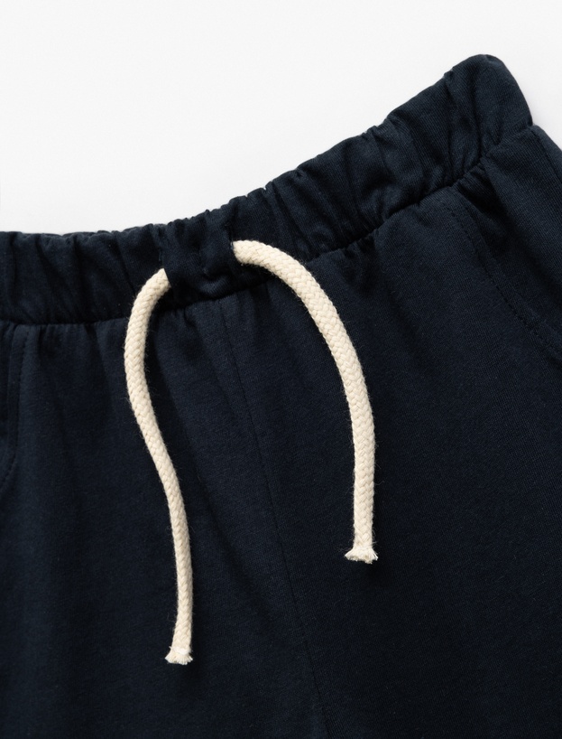Pamuklu Beli Bağcıklı Basic Şort_2