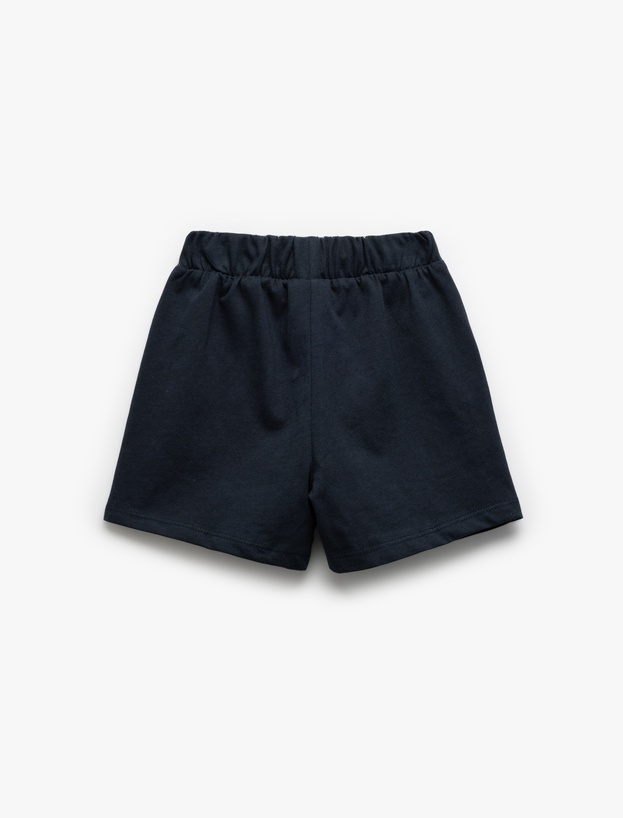 Pamuklu Beli Bağcıklı Basic Şort_1