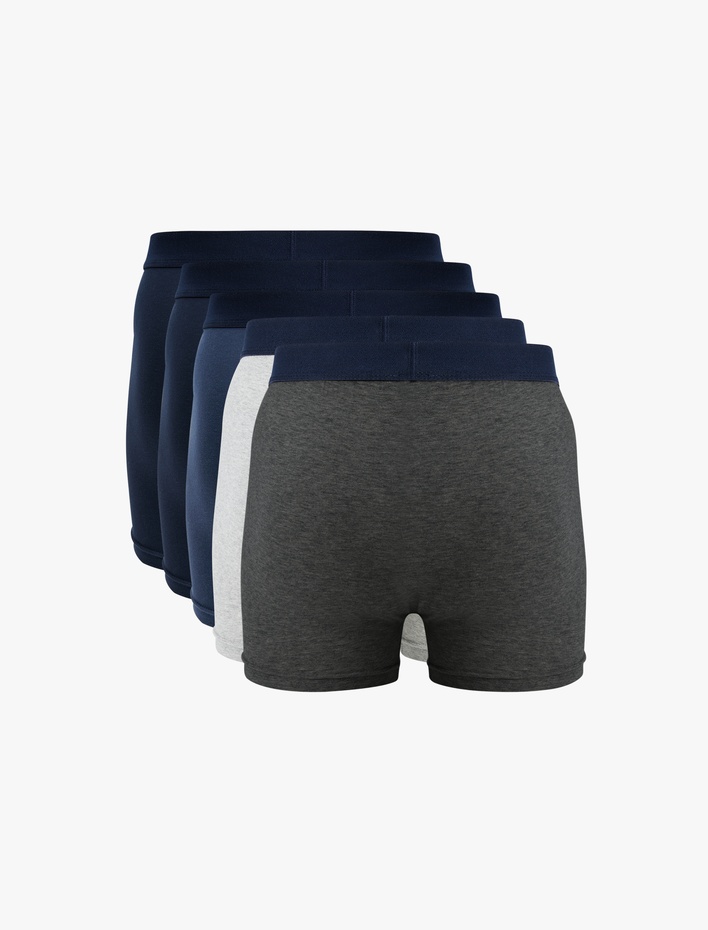  Pamuklu Çok Renkli 5'li Erkek Boxer Seti