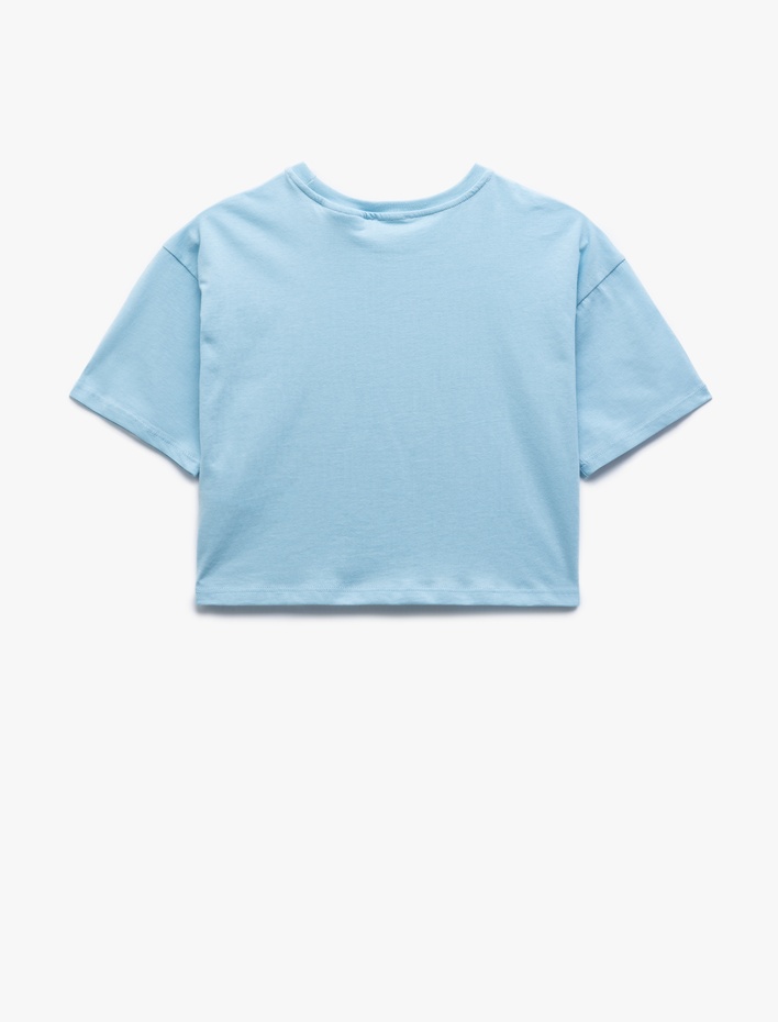 Kız Çocuk Pamuklu Lola Bunny Baskılı Kısa Kollu Bisiklet Yaka Lisanslı Crop Tişört