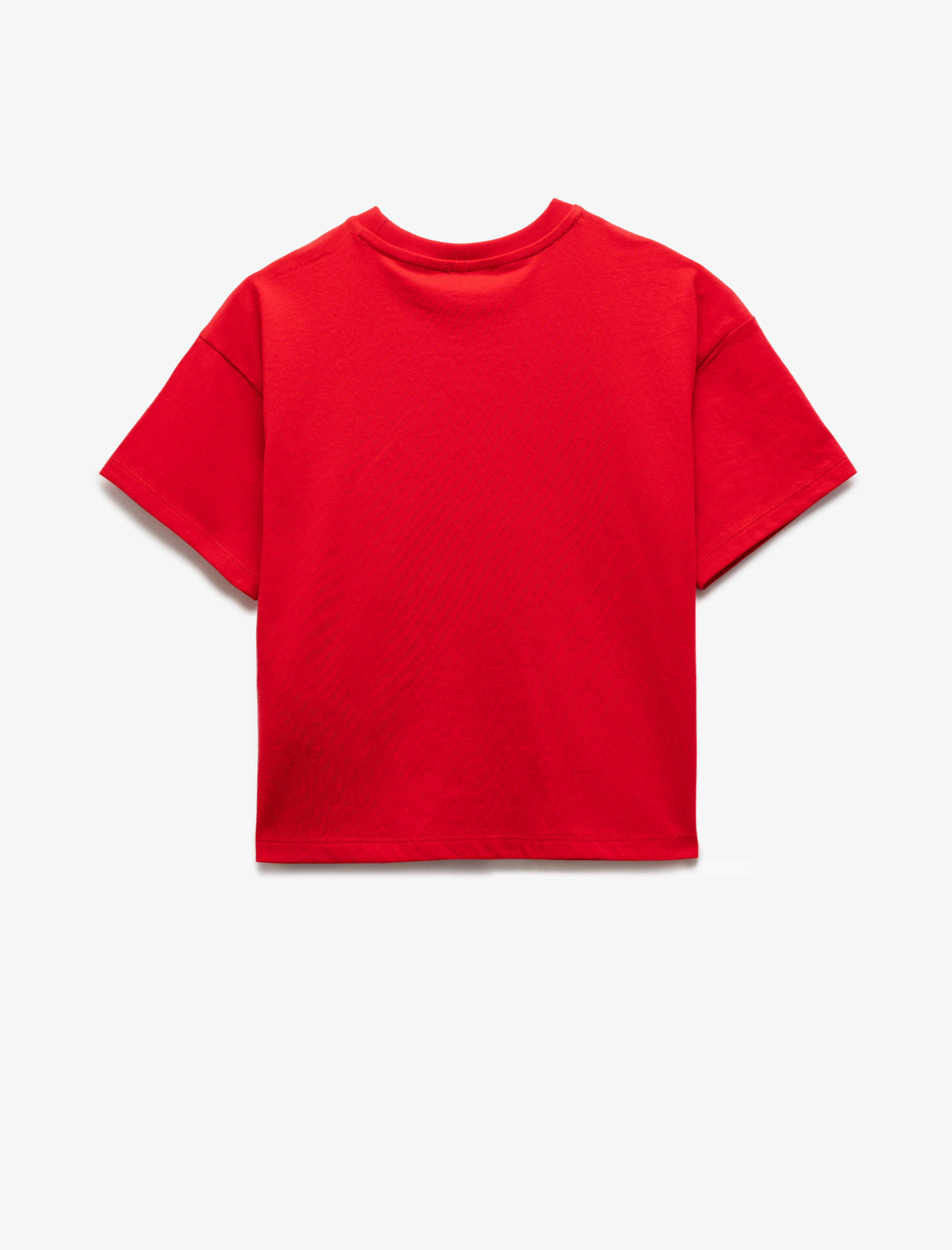  Kız Çocuk Bisiklet Yaka Kısa Kollu Pamuklu Cumhuriyet Baskılı Atatürk İmzalı Tişört