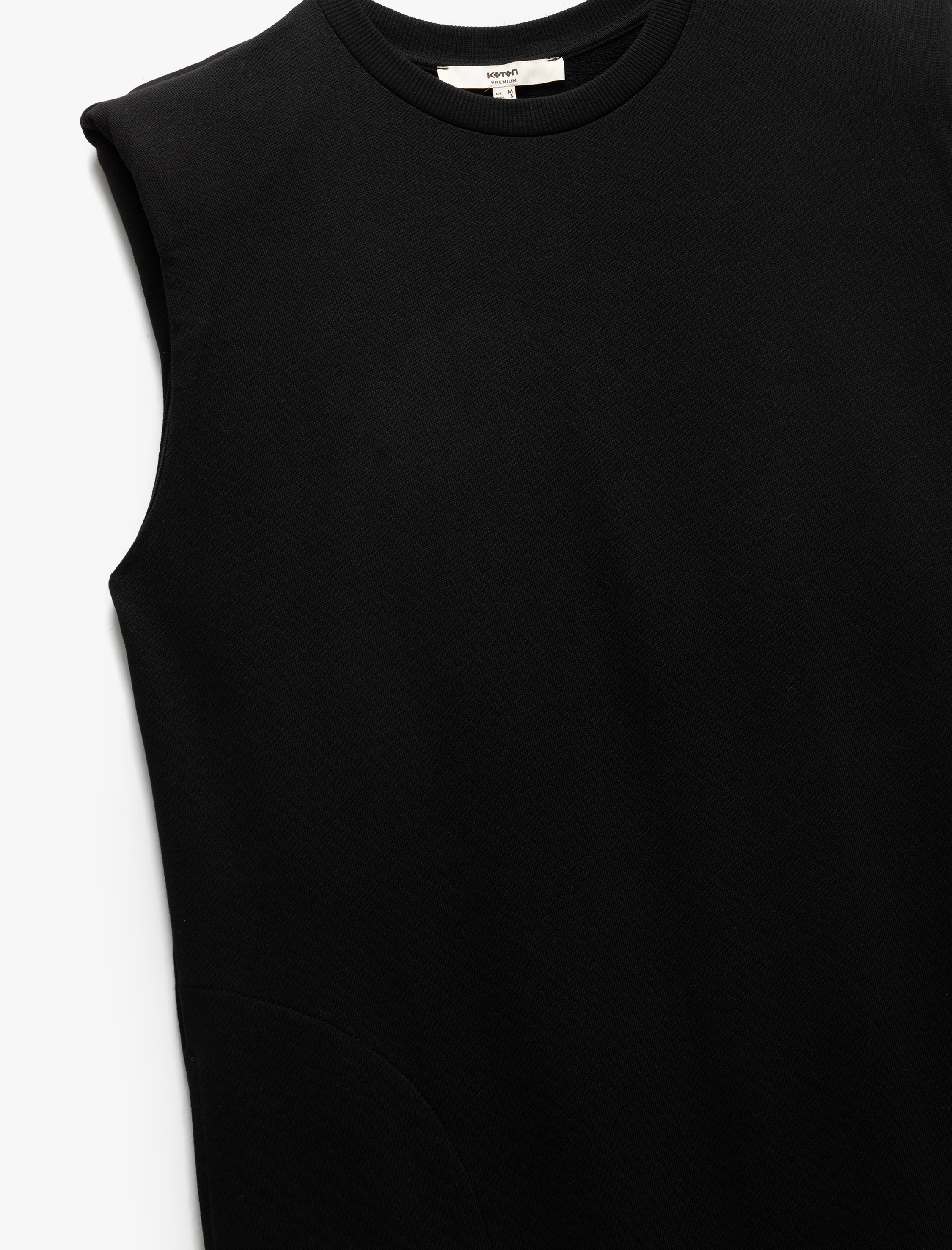   Pamuklu Üç İplik Cepli Bisiklet Yaka Kolsuz Midi Boy Günlük Elbise