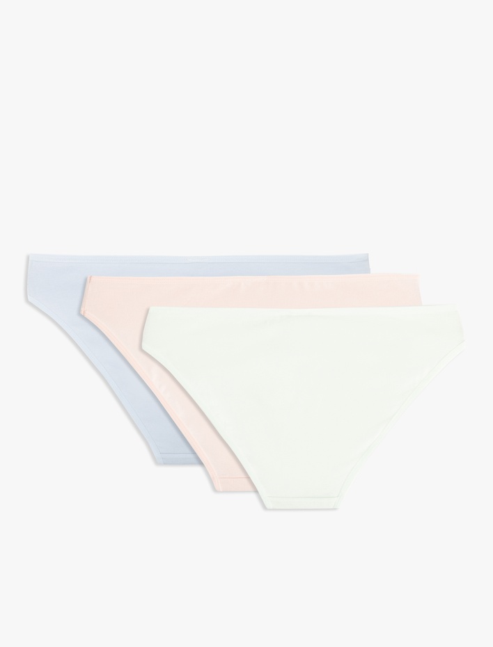  Pamuklu Çok Renkli 3'lü Külot Seti