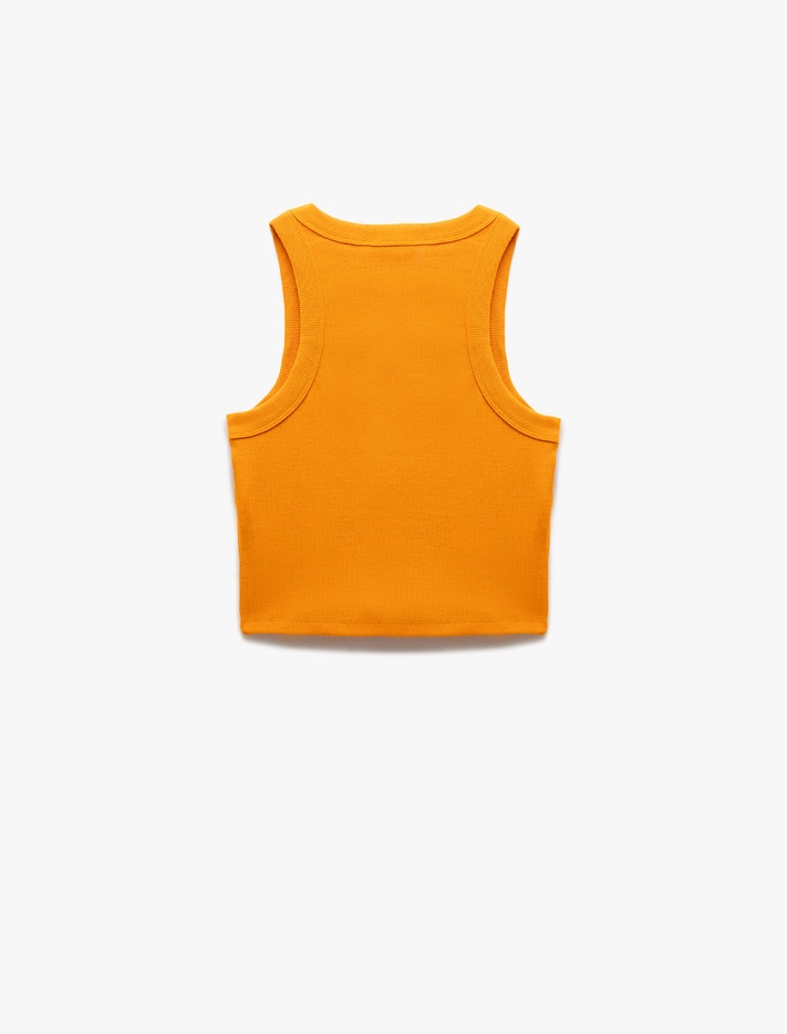  Halter Yaka Fitilli Slim Fit Crop Kadın Atlet