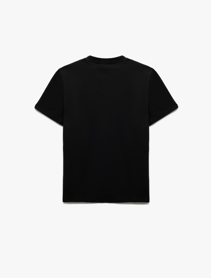  Kısa Kollu Cepli Regular Fit Bisiklet Yaka Pamuklu Basic Erkek Tişört