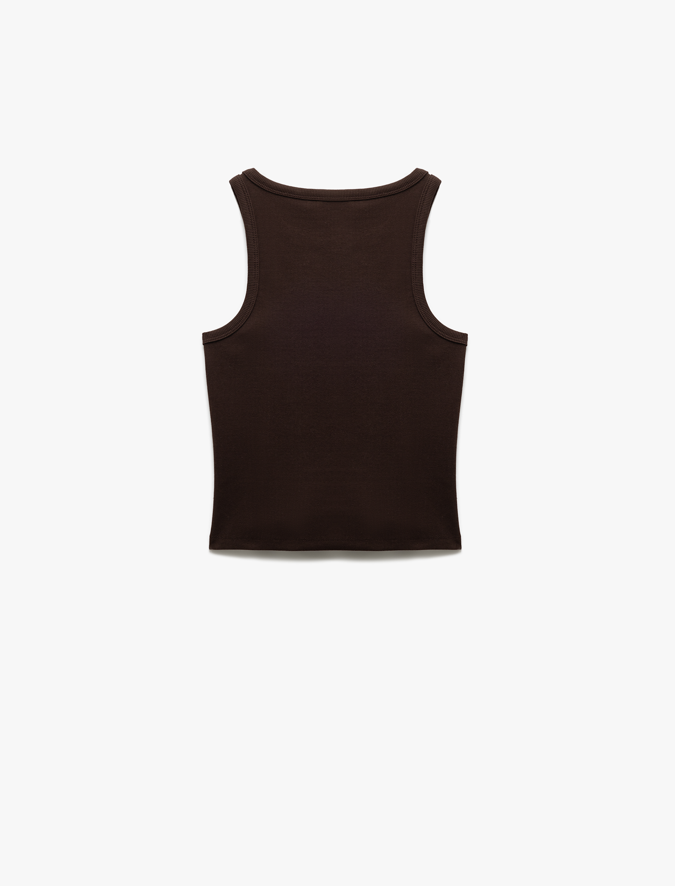   Pamuklu Kolsuz Bisiklet Yaka Slim Fit Crop Atlet