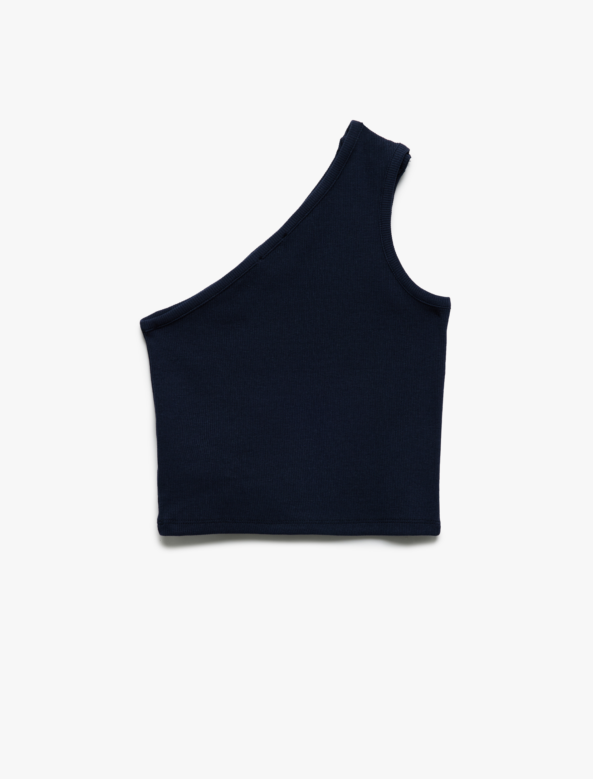  Kız Çocuk Pamuklu Tek Omuzlu Düğme Detaylı Crop Atlet