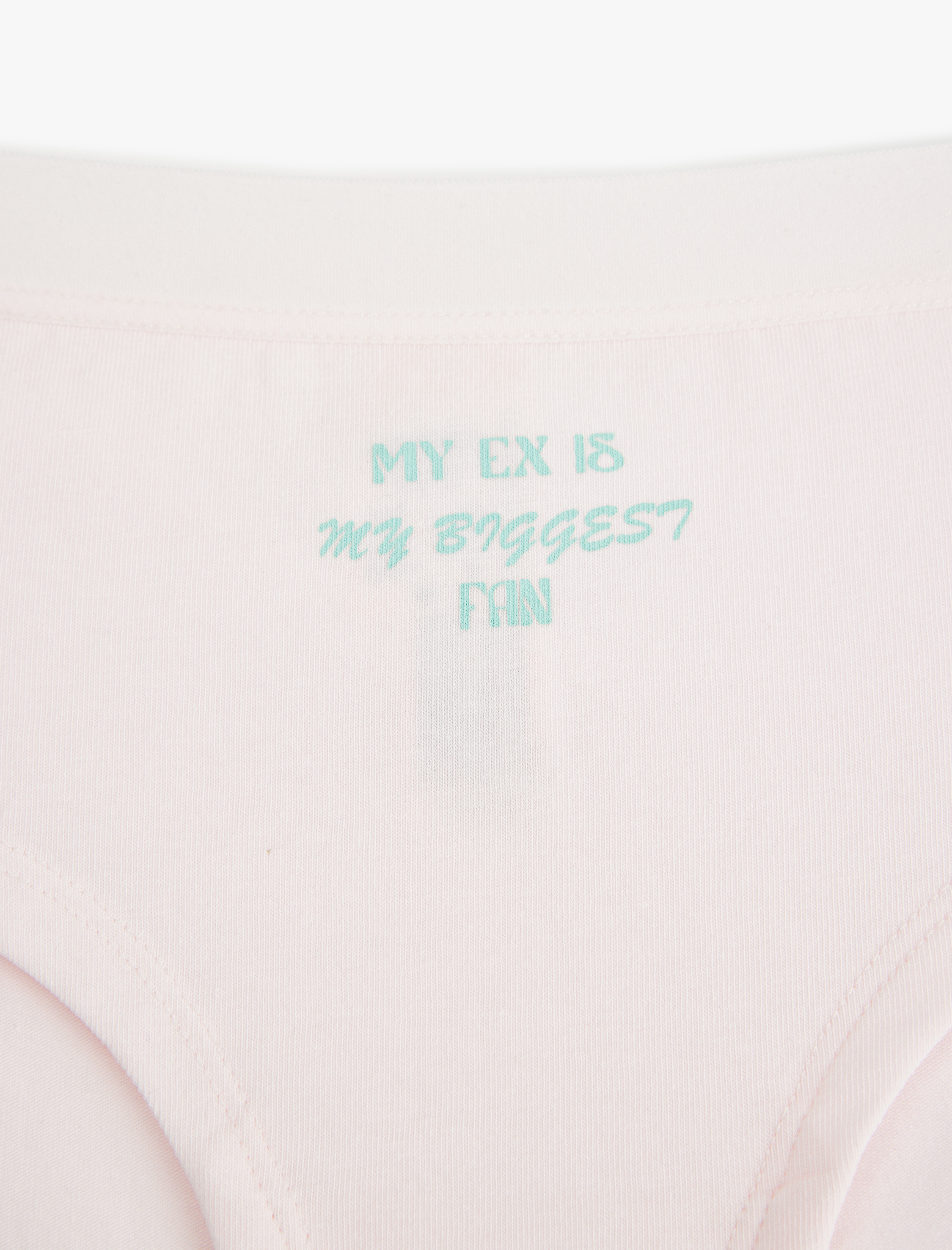   Baskı Detaylı Yüksek Bel Pamuklu Kadın Hipster Külot