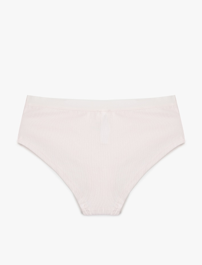  Baskı Detaylı Yüksek Bel Pamuklu Kadın Hipster Külot