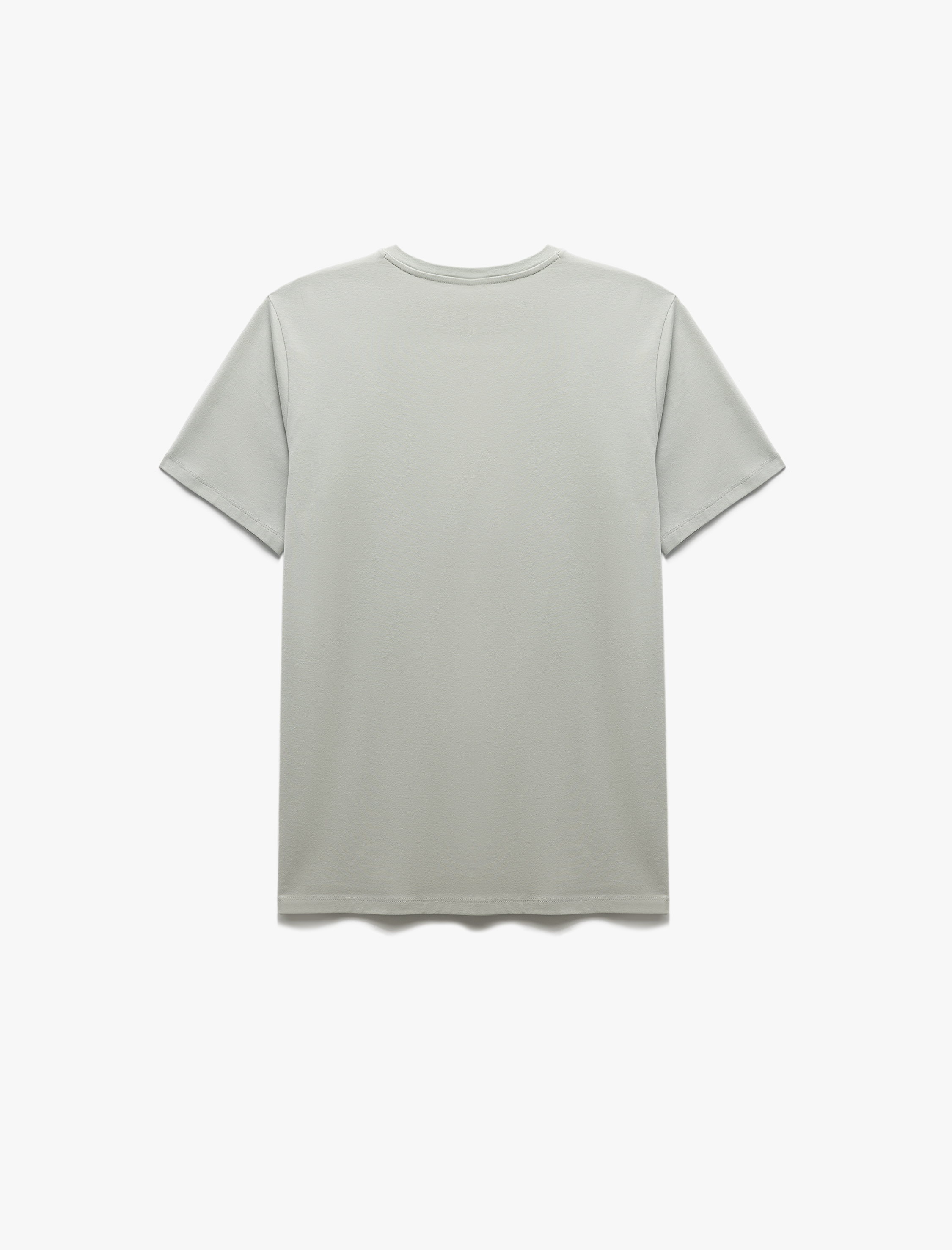   Pamuklu Kısa Kollu Slim Fit Bisiklet Yaka Erkek Basic Tişört