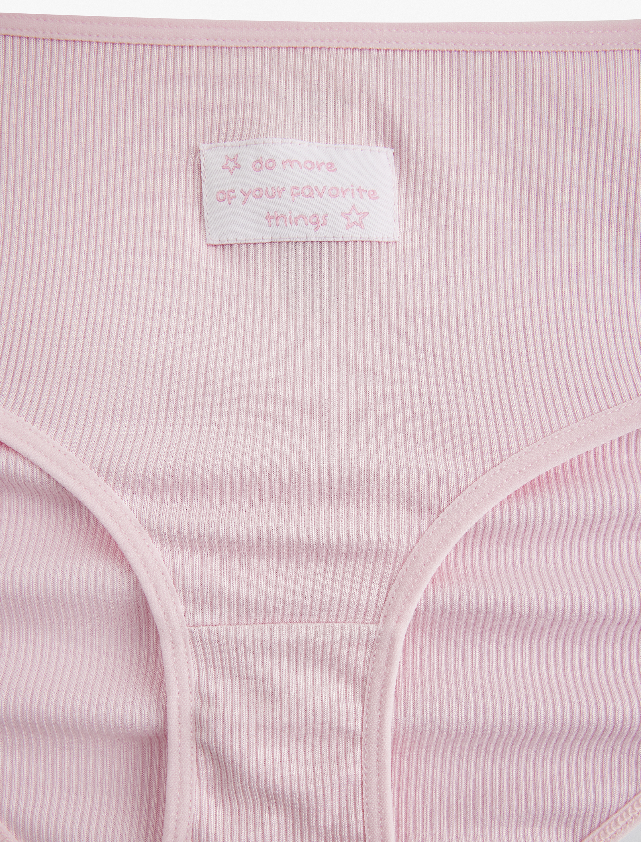   Etiket Detayı Ribanalı Yüksek Bel Hipster Kadın Külot