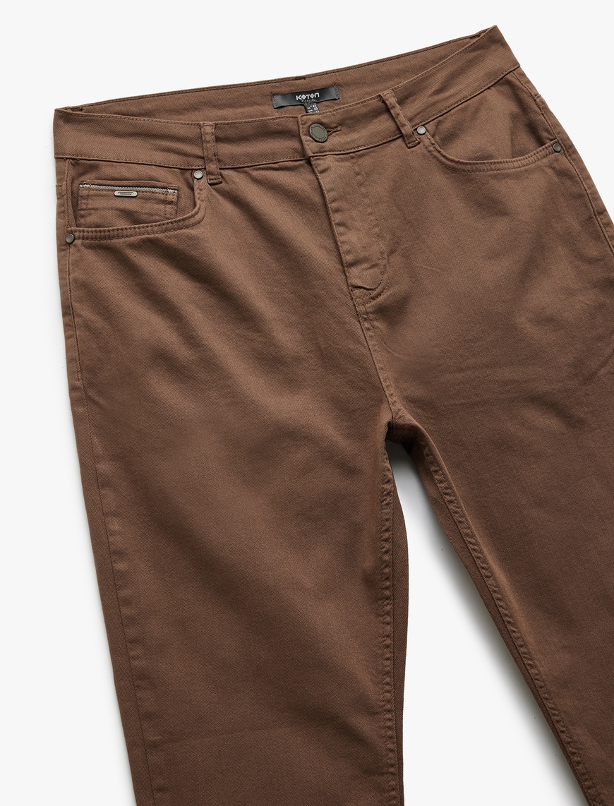   Pamuklu Straight Fit Gabardin Pantolon