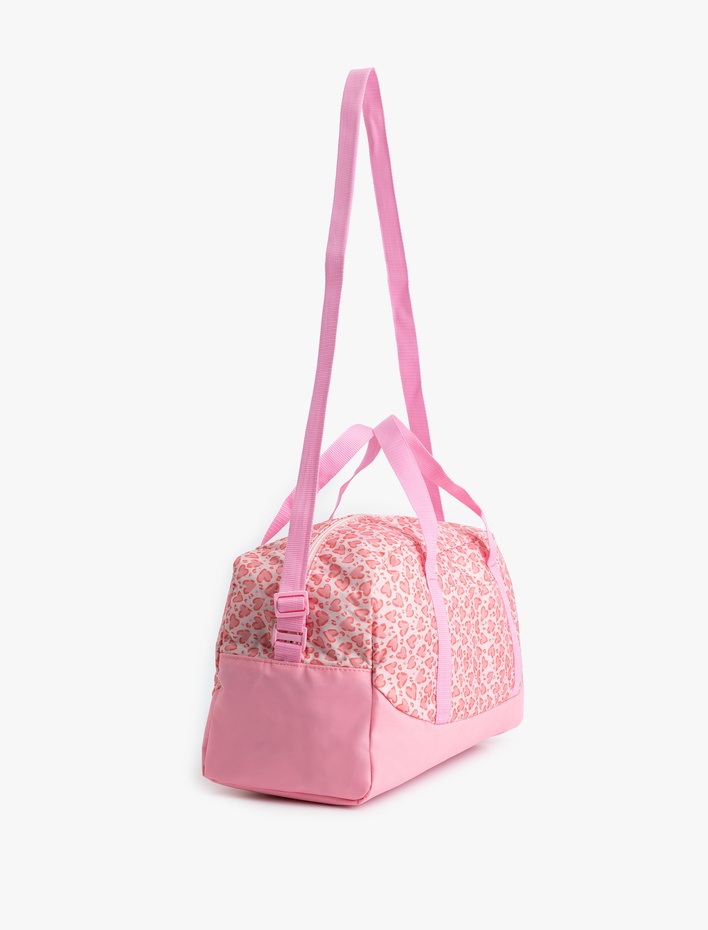 Kız Çocuk Kalp Desenli Askılı Çanta