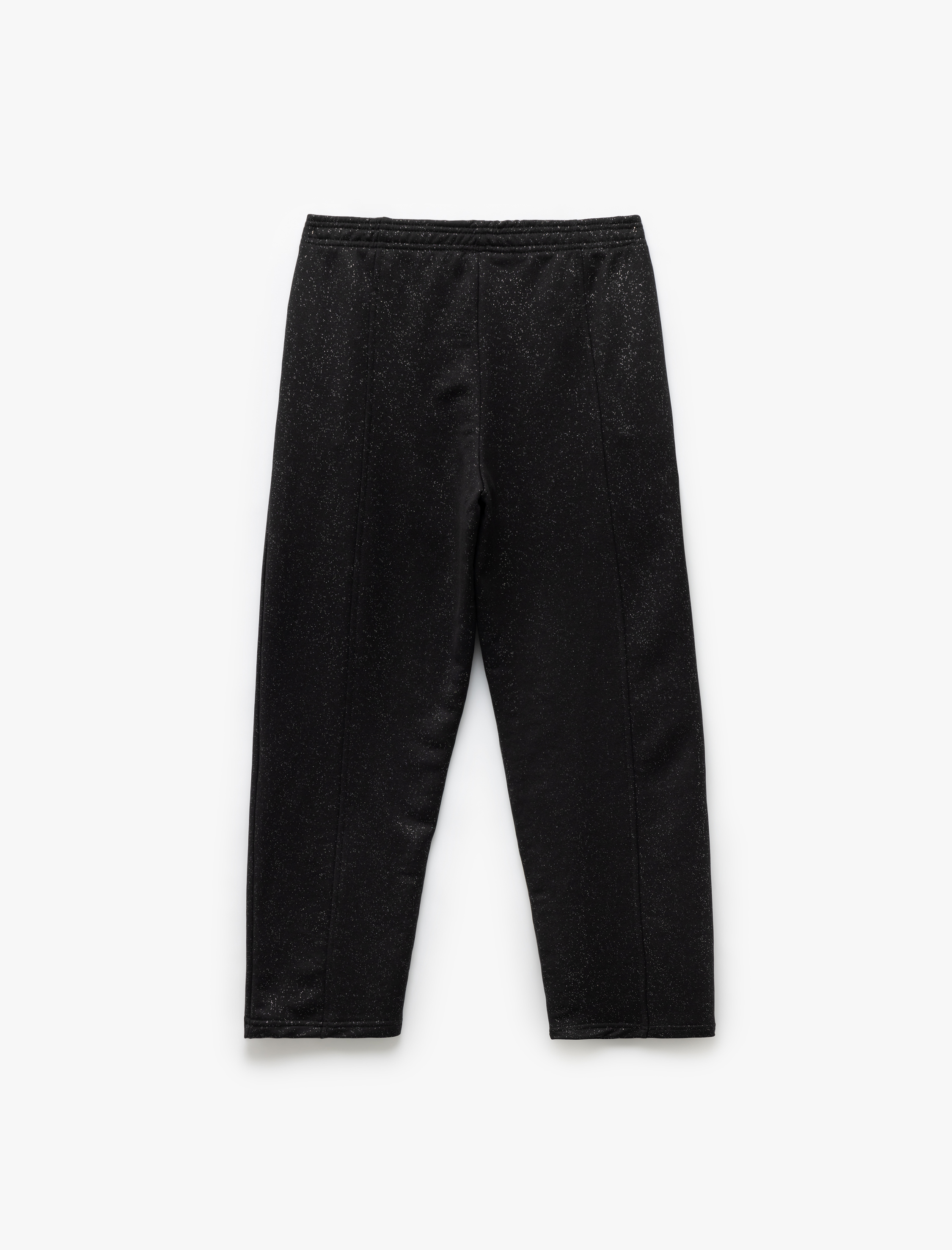   Şardonlu Üç İplik Beli Lastikli Nervürlü Cepli Parıltılı Eşofman Altı