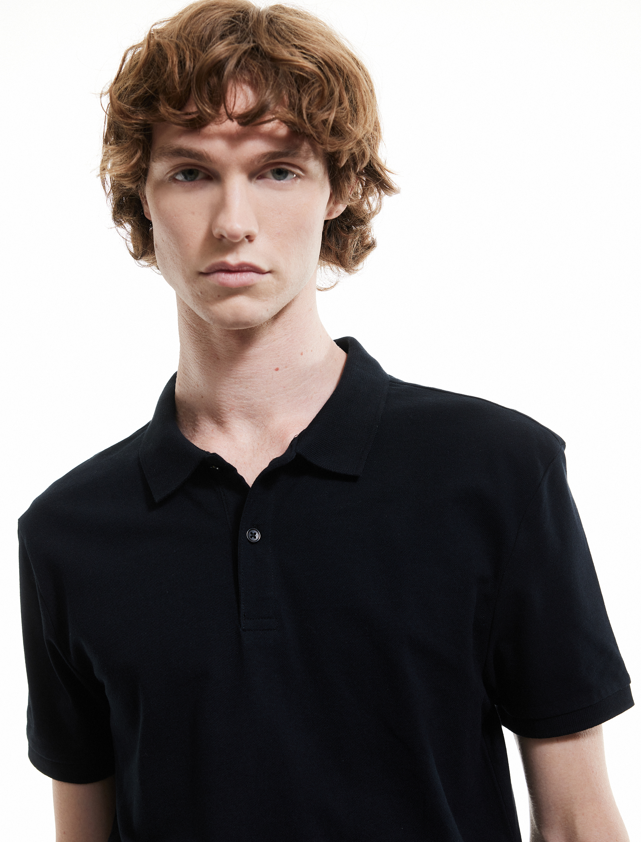   Kısa Kollu Pamuklu Pike Kumaş Polo Yaka Slim Fit Tişört