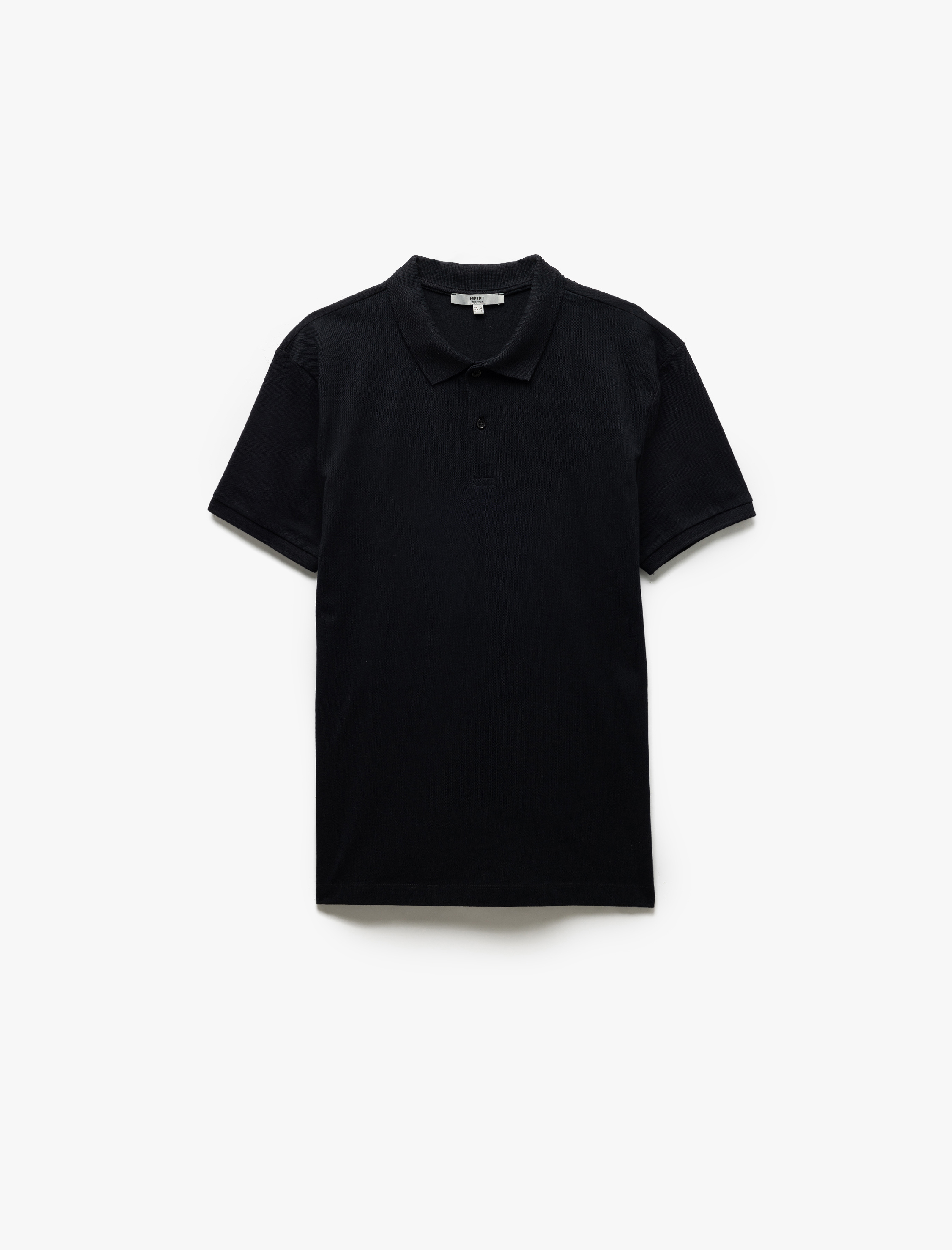   Kısa Kollu Pamuklu Pike Kumaş Polo Yaka Slim Fit Tişört