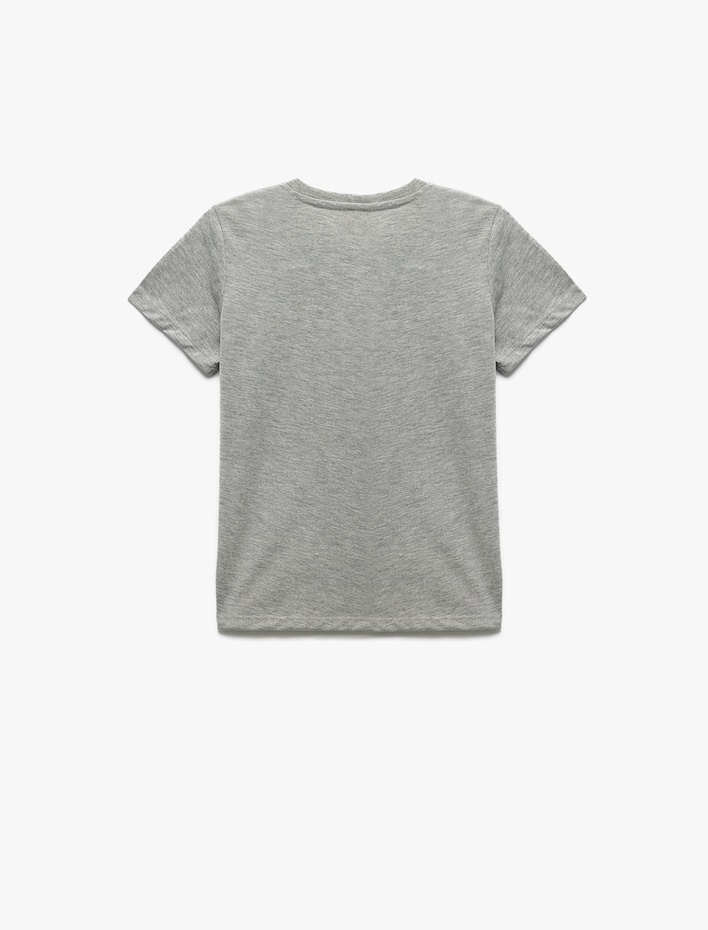 Erkek Çocuk Baskılı Bisiklet Yaka Kısa Kollu Tişört