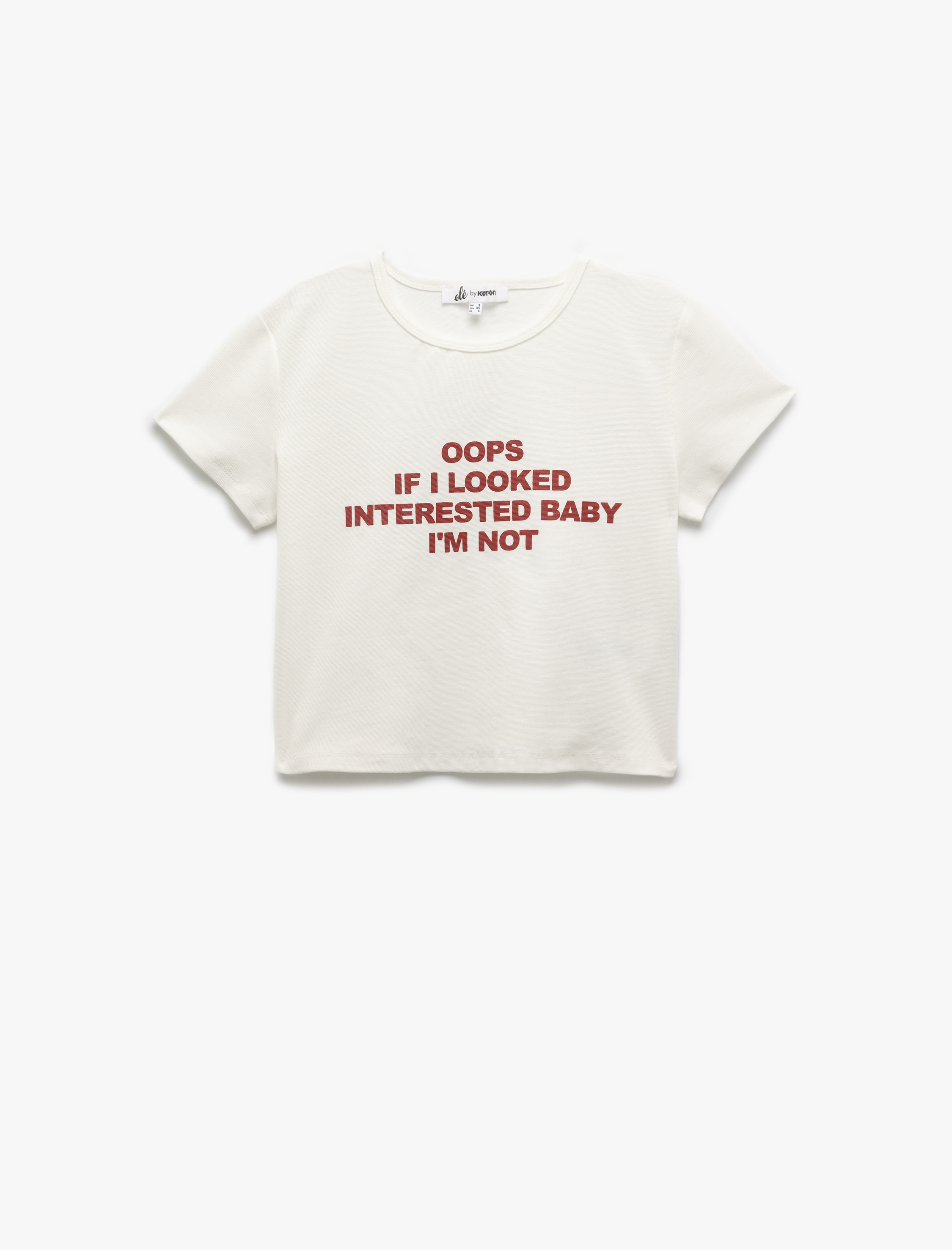   Baskılı Dar Kesim Kısa Kollu Pamuklu Bisiklet Yaka Tişört