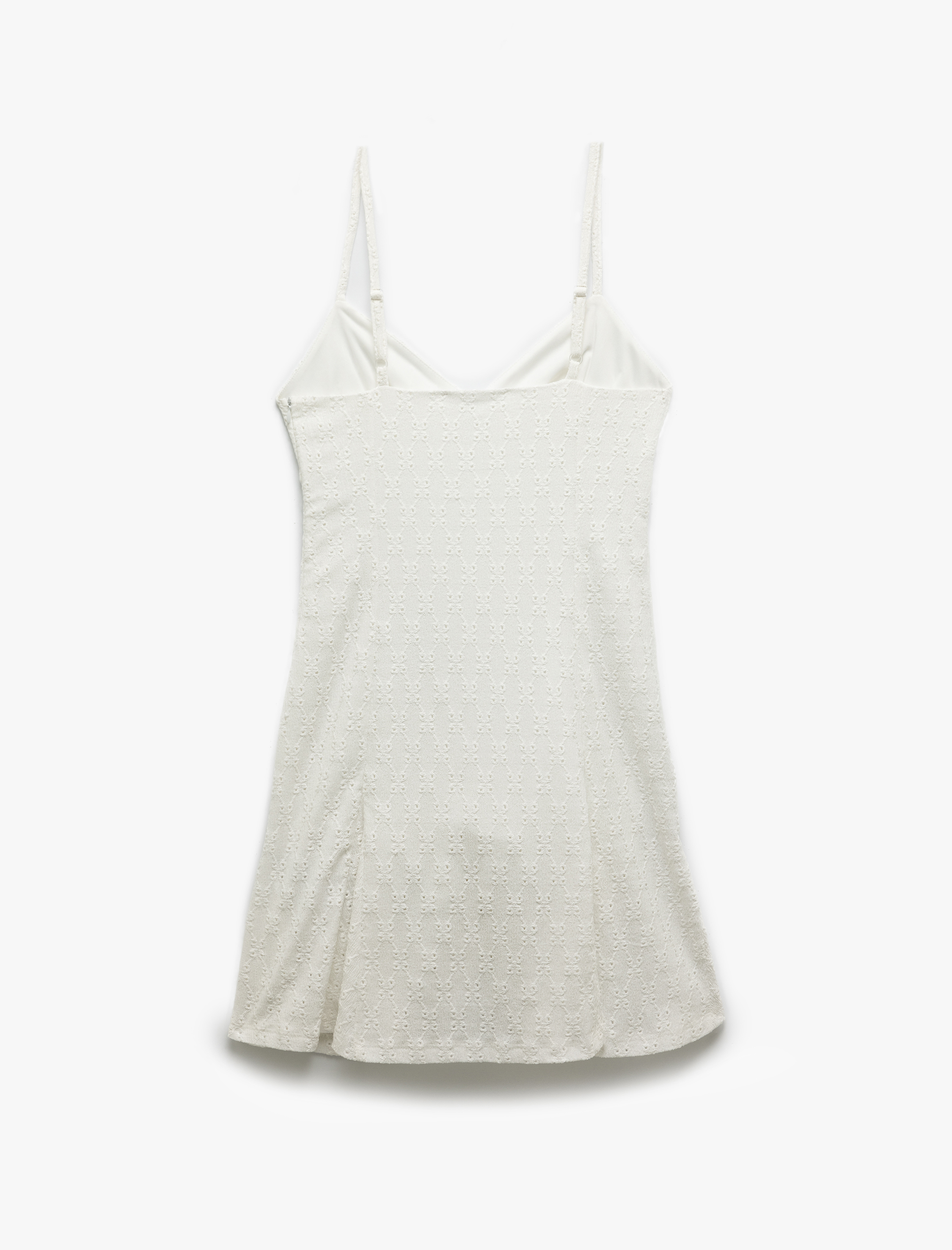 İp Askılı V Yaka Fisto Mini Elbise